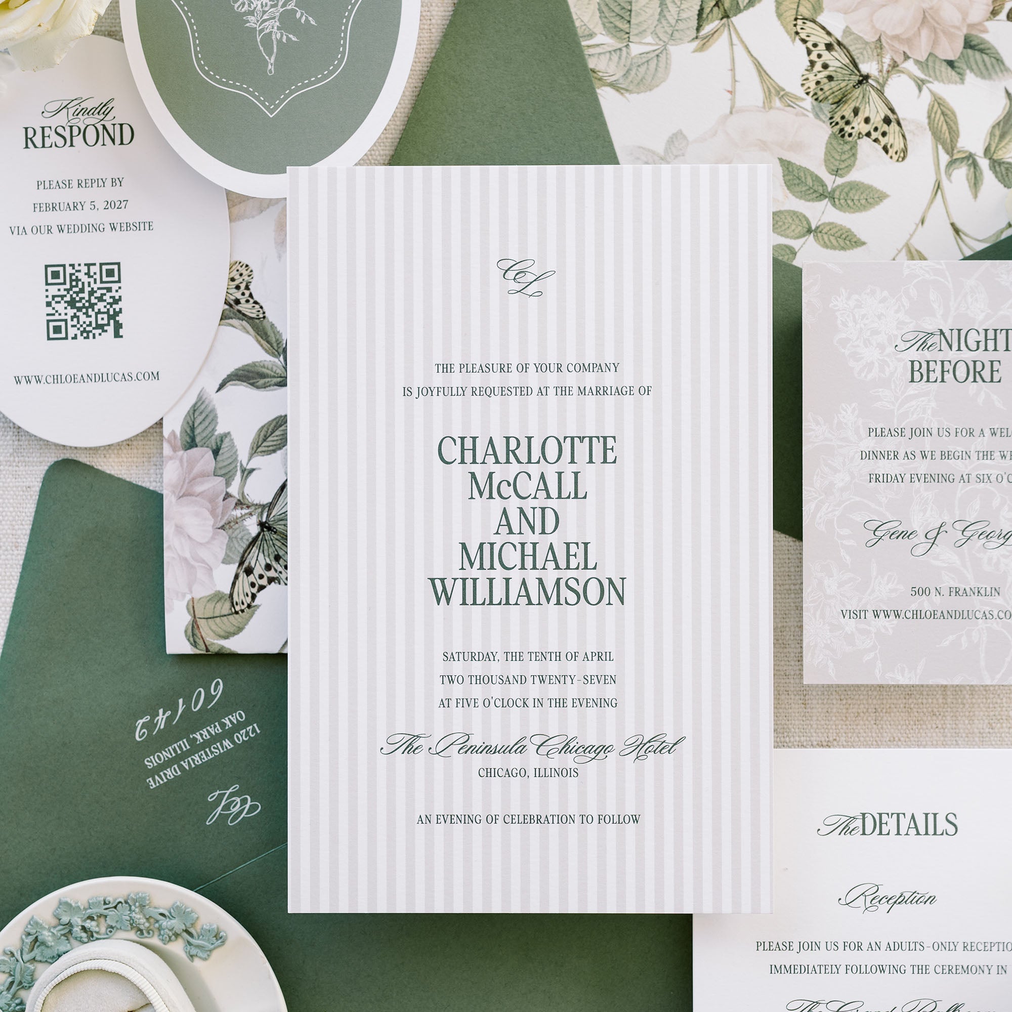 Old Money Wedding Invitation Cards