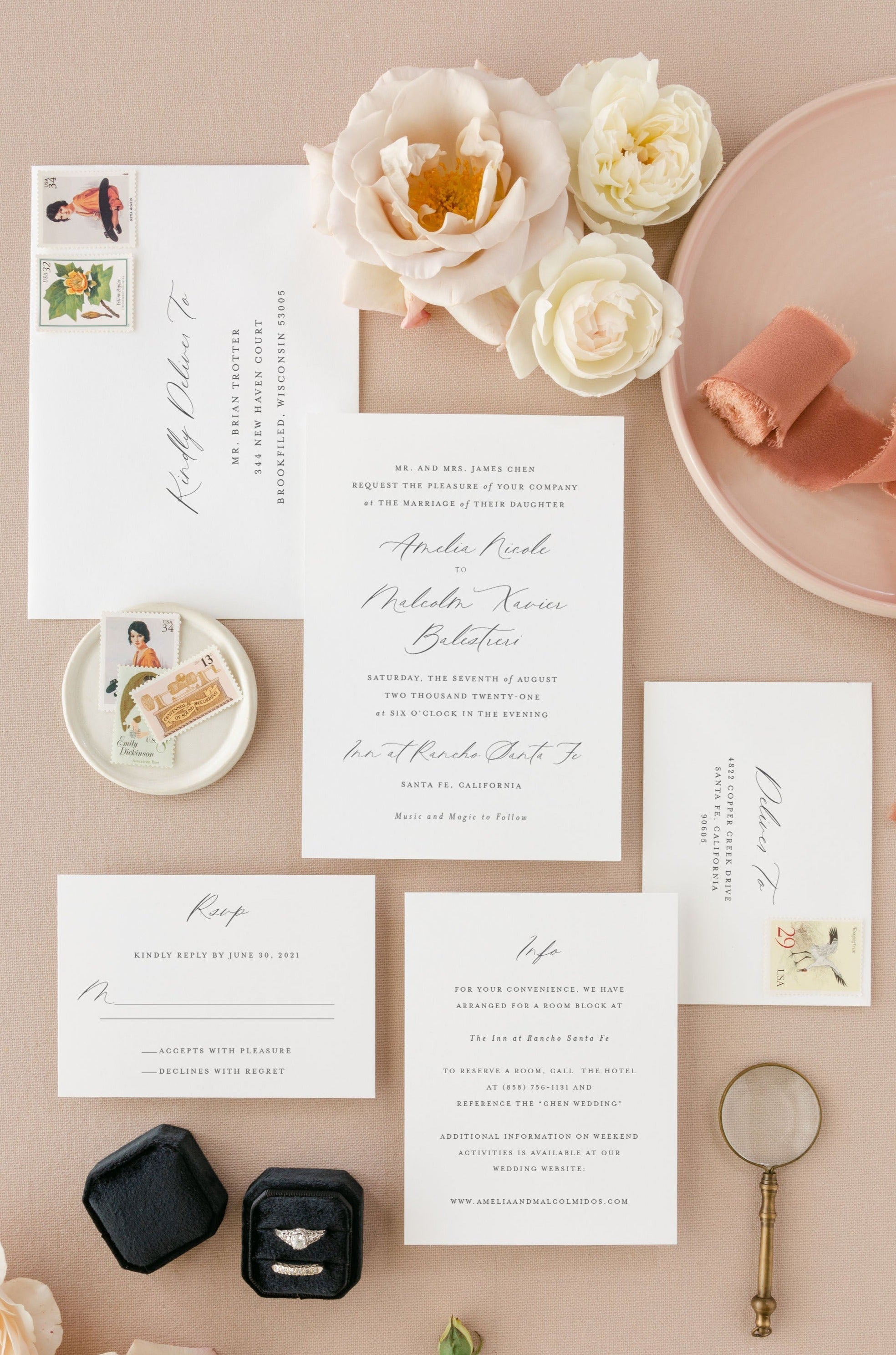 Romantic Wedding Invitation | The Amelia, image size:1968x2976