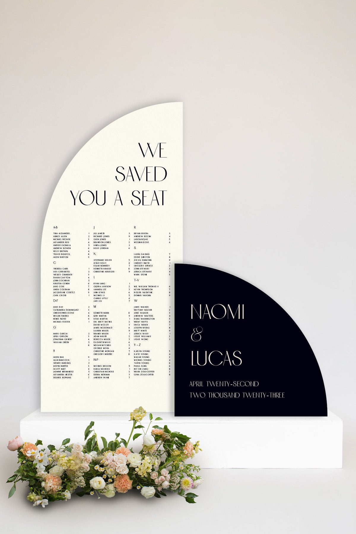 Arch Wedding Seating Chart Lily Roe Co.
