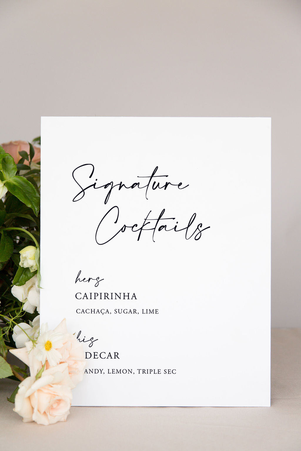 The Autumn | Acrylic Bar Sign Wedding