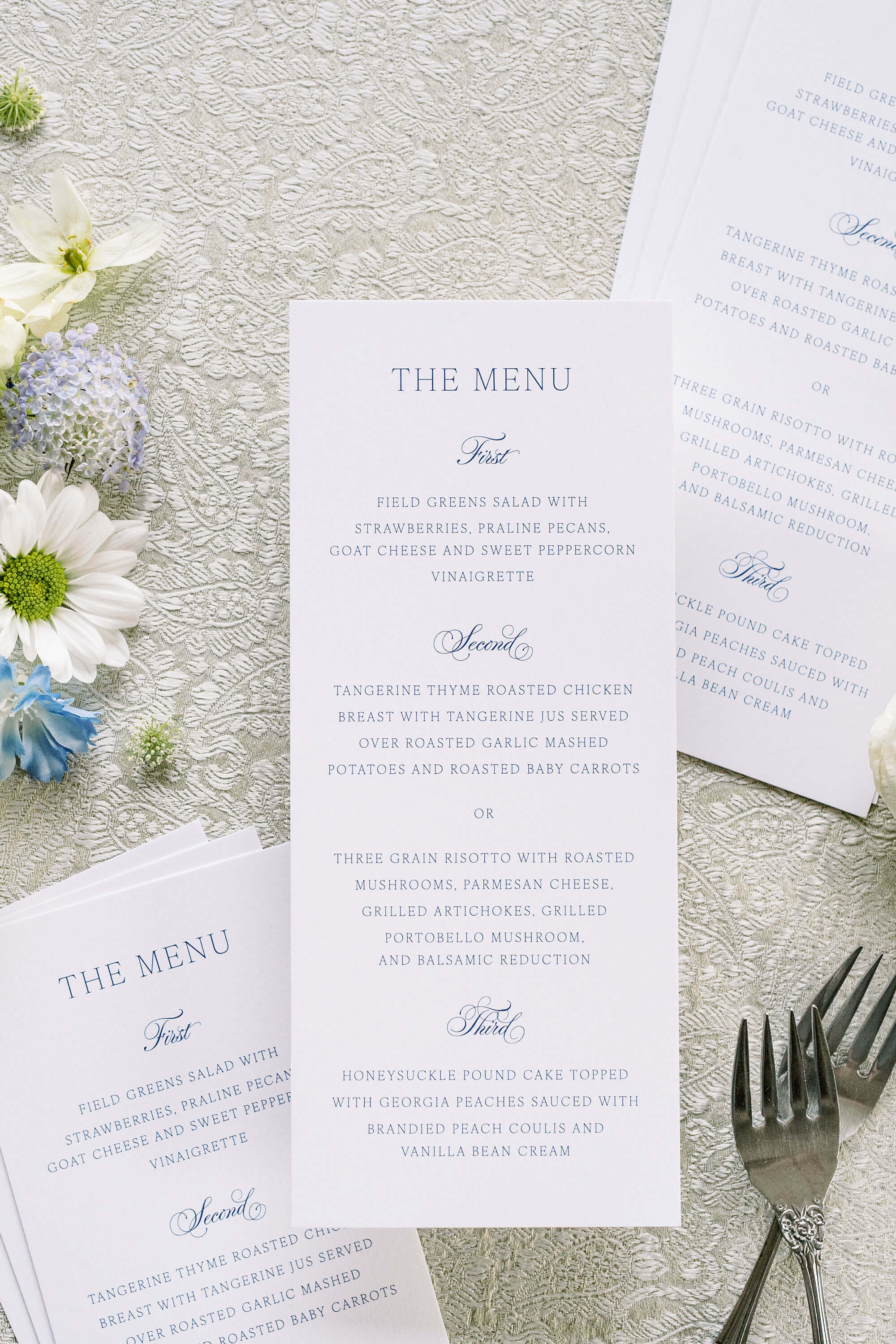 Elegant Wedding Menu Card