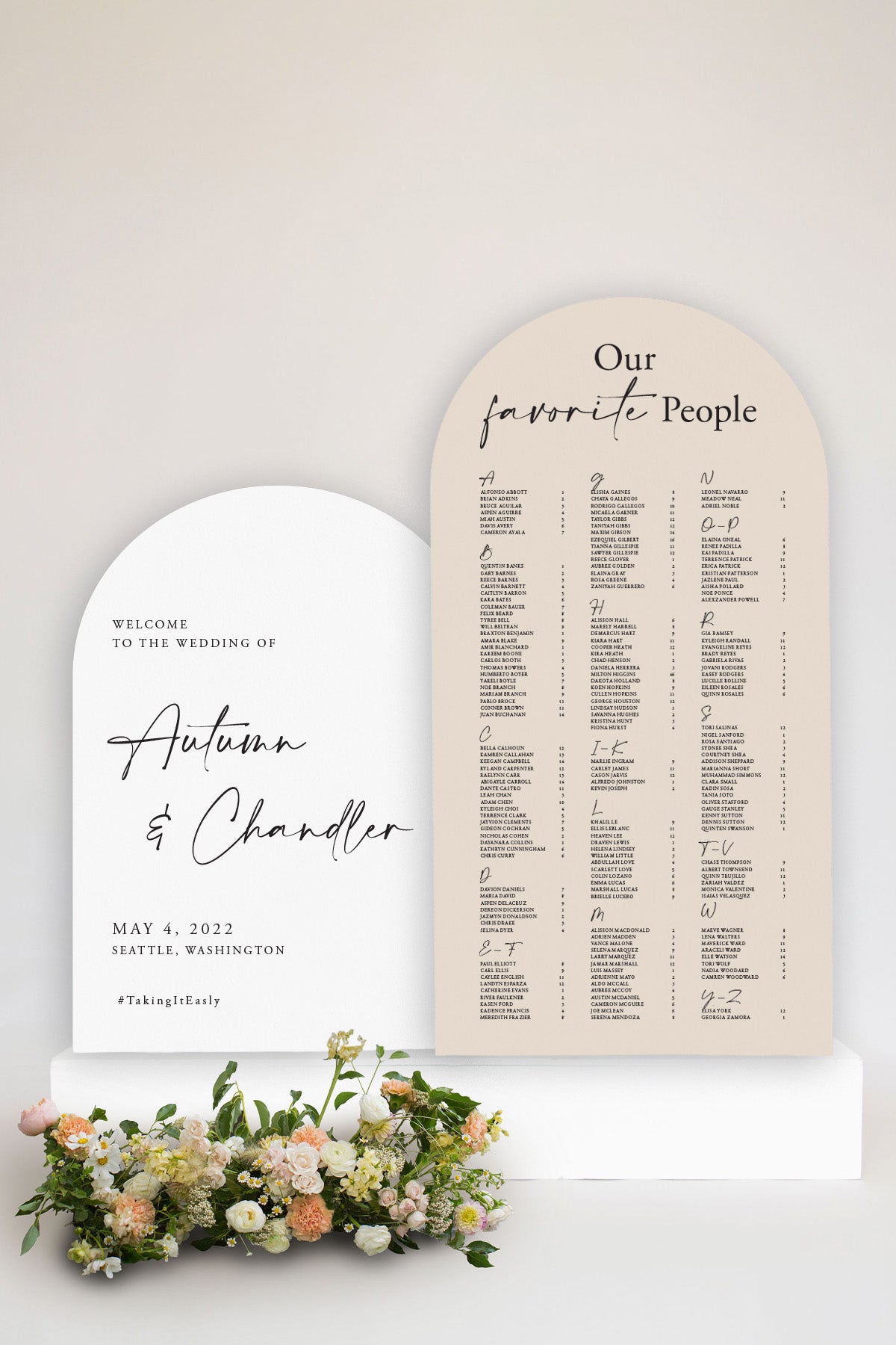 Ceremony Welcome Board Lily Roe Co.