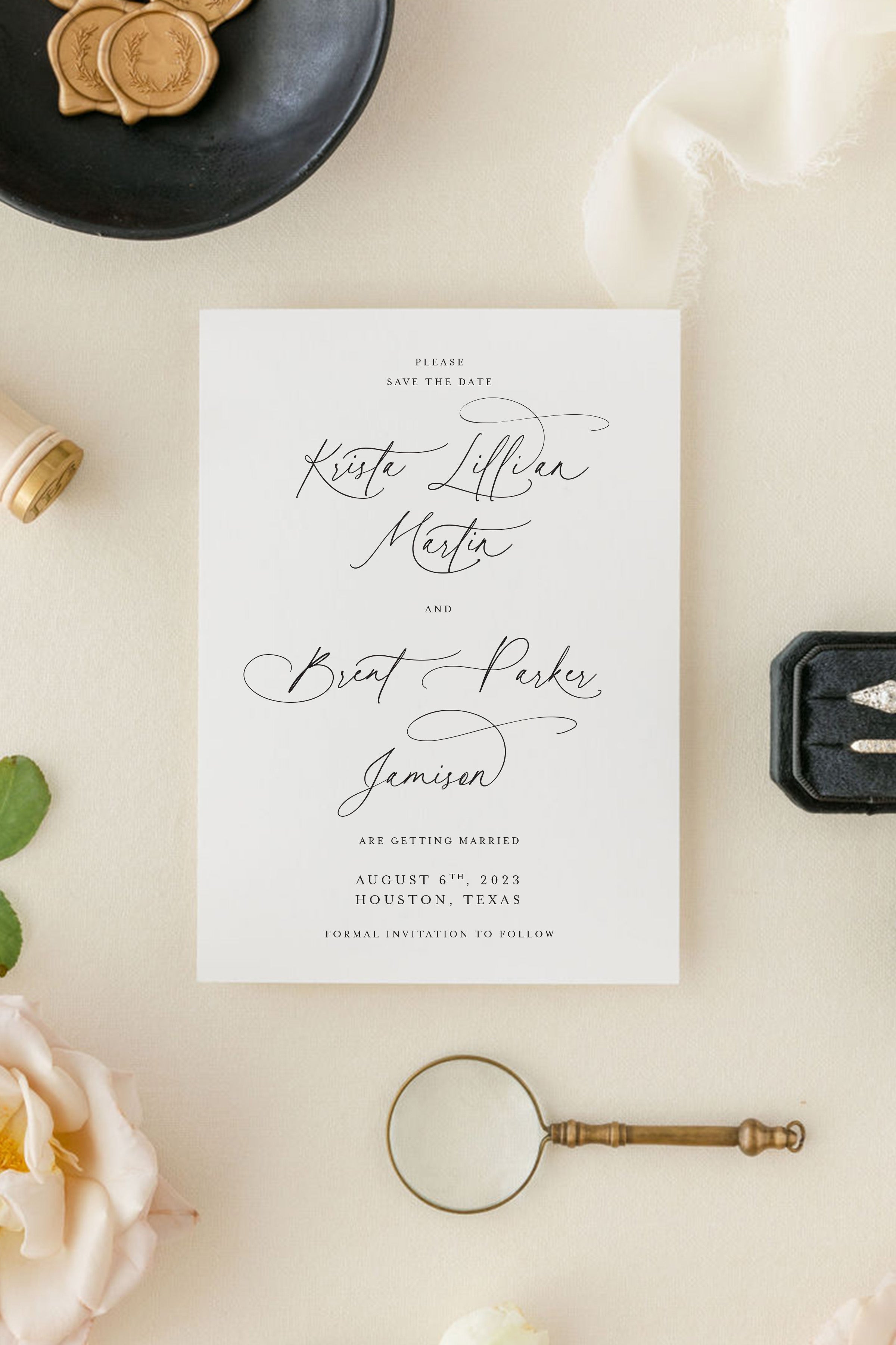 Elegant Save The Date Cards