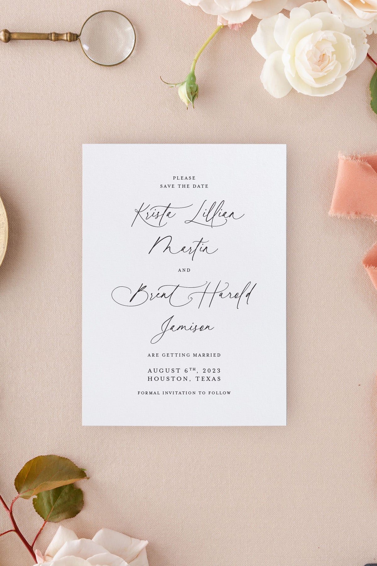Elegant Save The Date Card