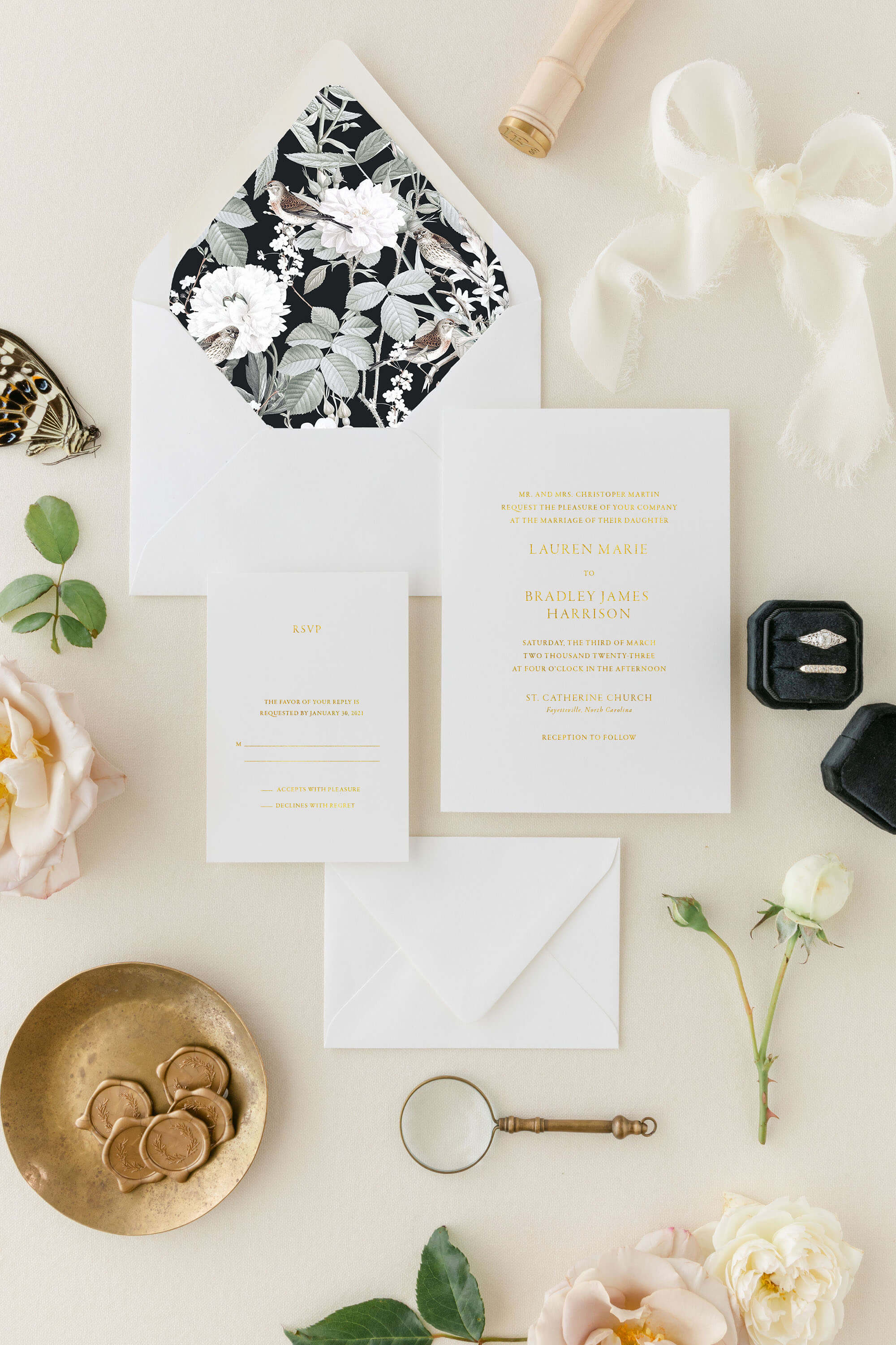 elegant wedding cards lily roe co.