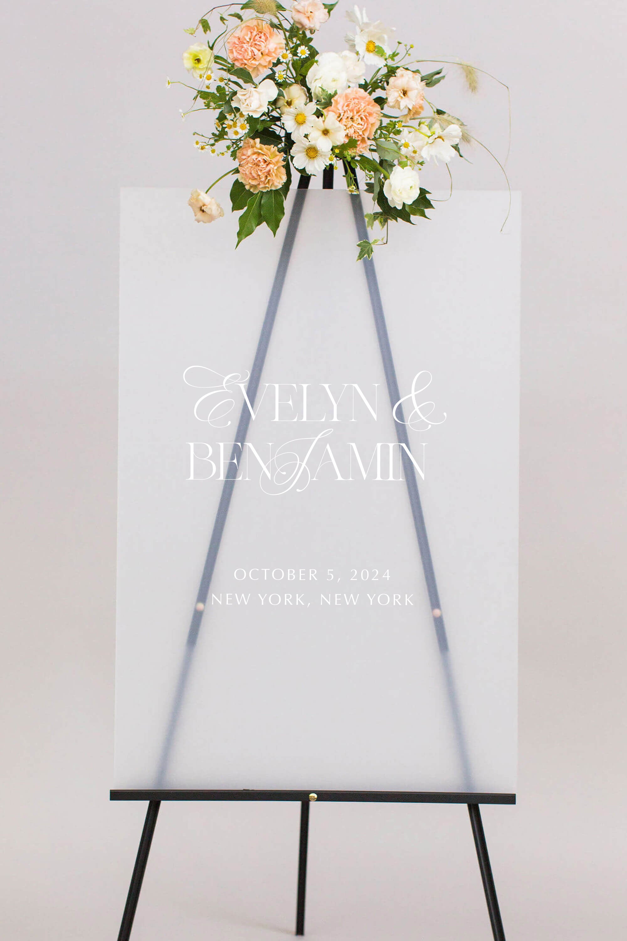 Acrylic Wedding Welcome Sign | The Evelyn