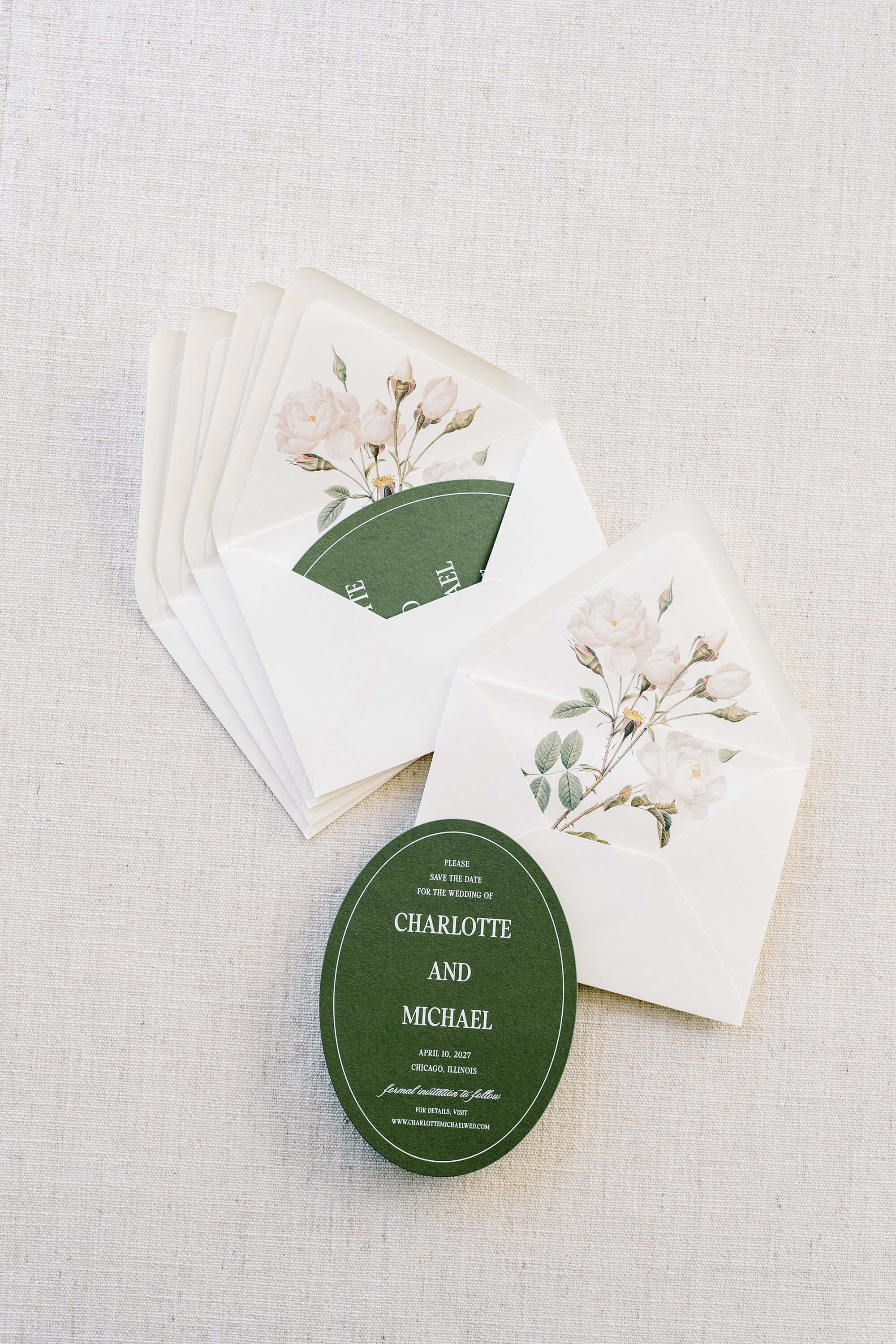 Timeless save the date card