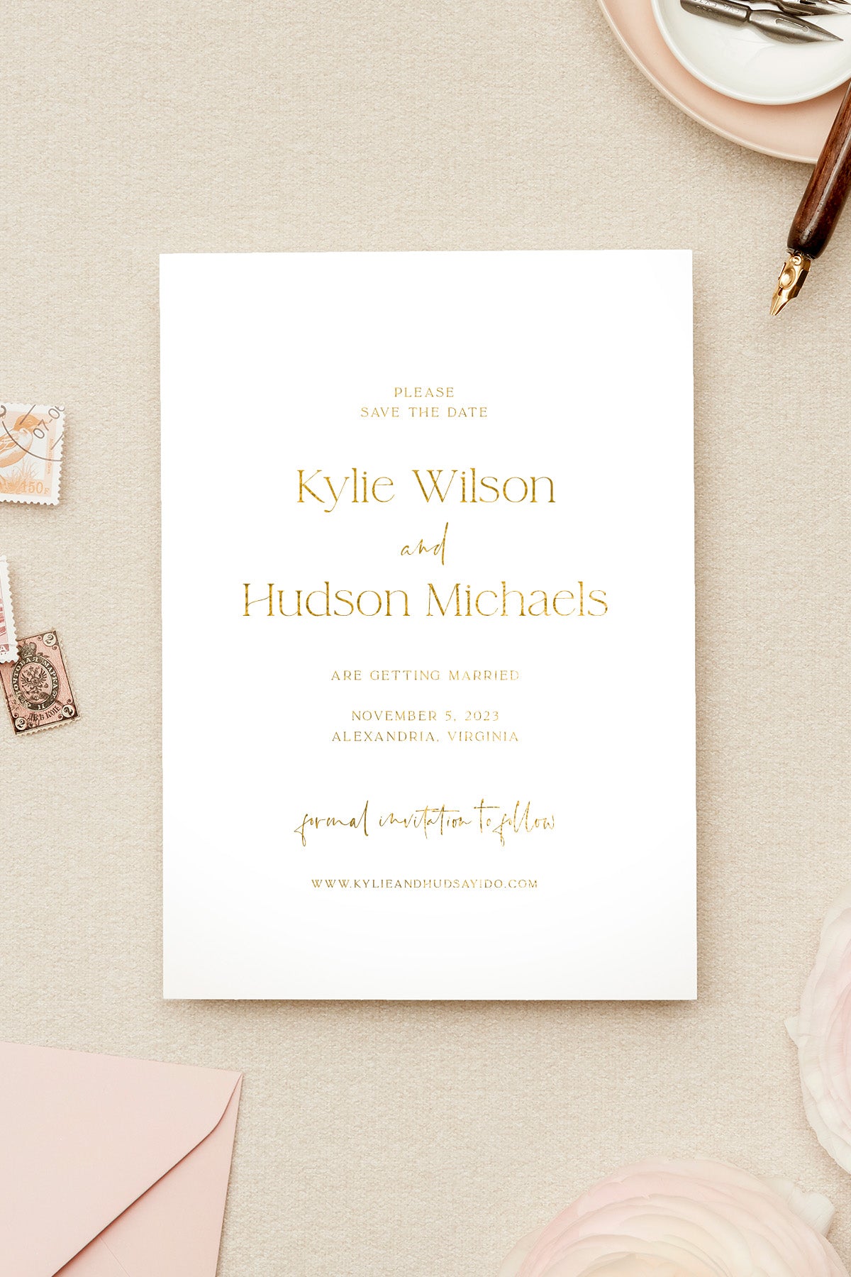 Gold Foil Save The Date Ideas Lily Roe Co.