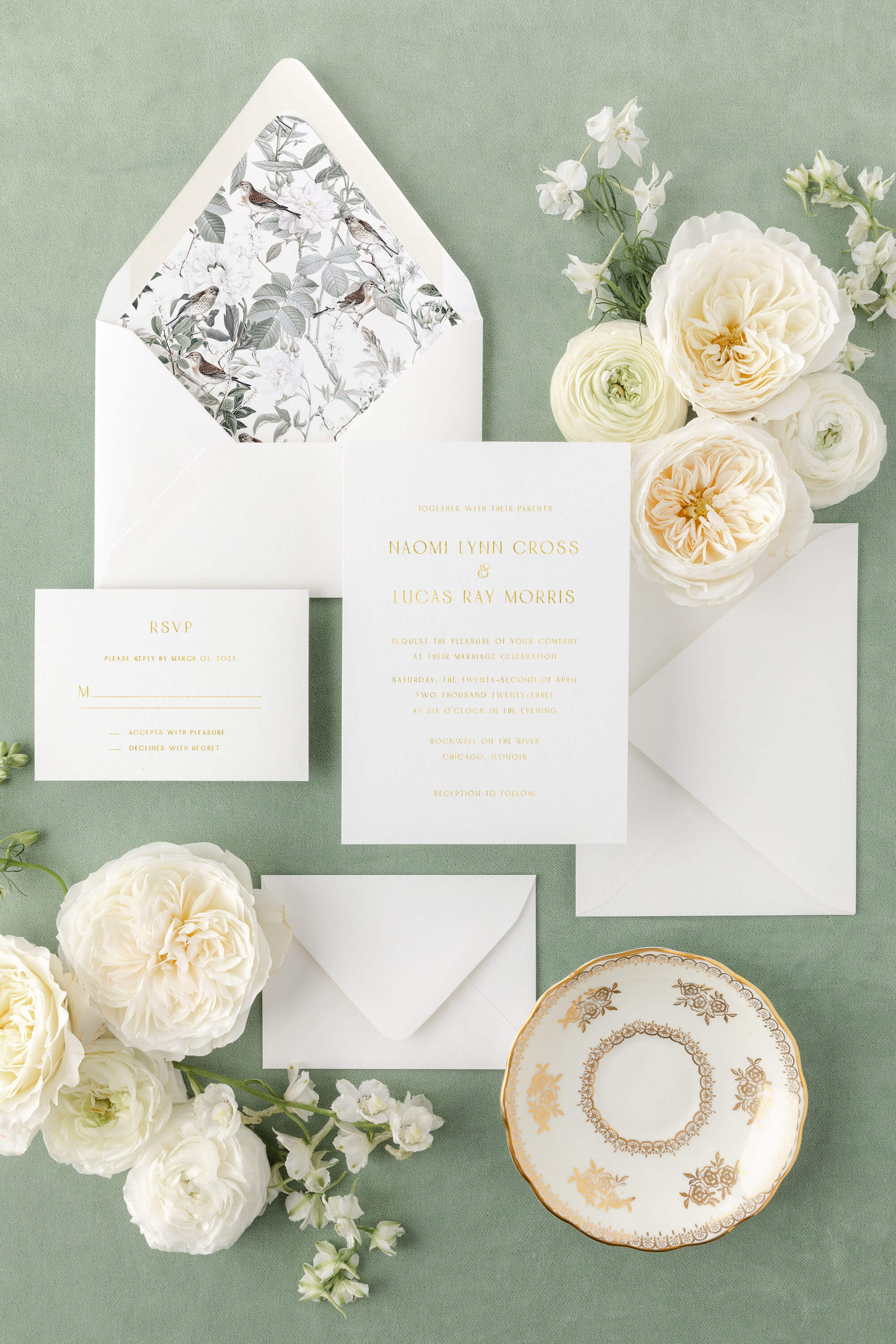 Gold Wedding Invitations