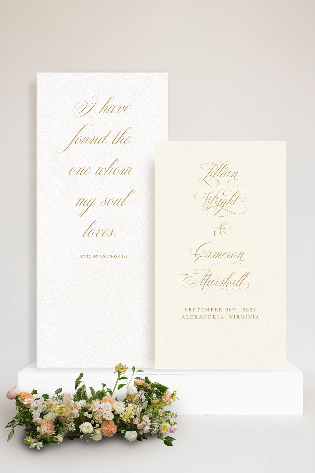 I have found the one whom my soul loves wedding sign