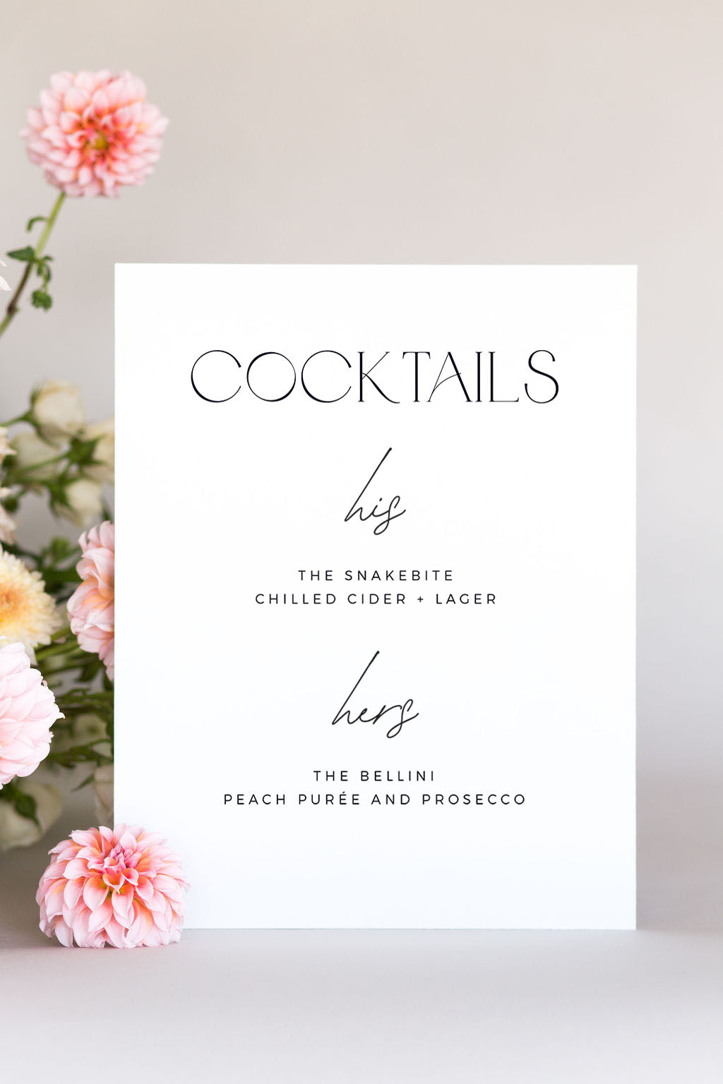 wedding cocktail sign lily roe co.