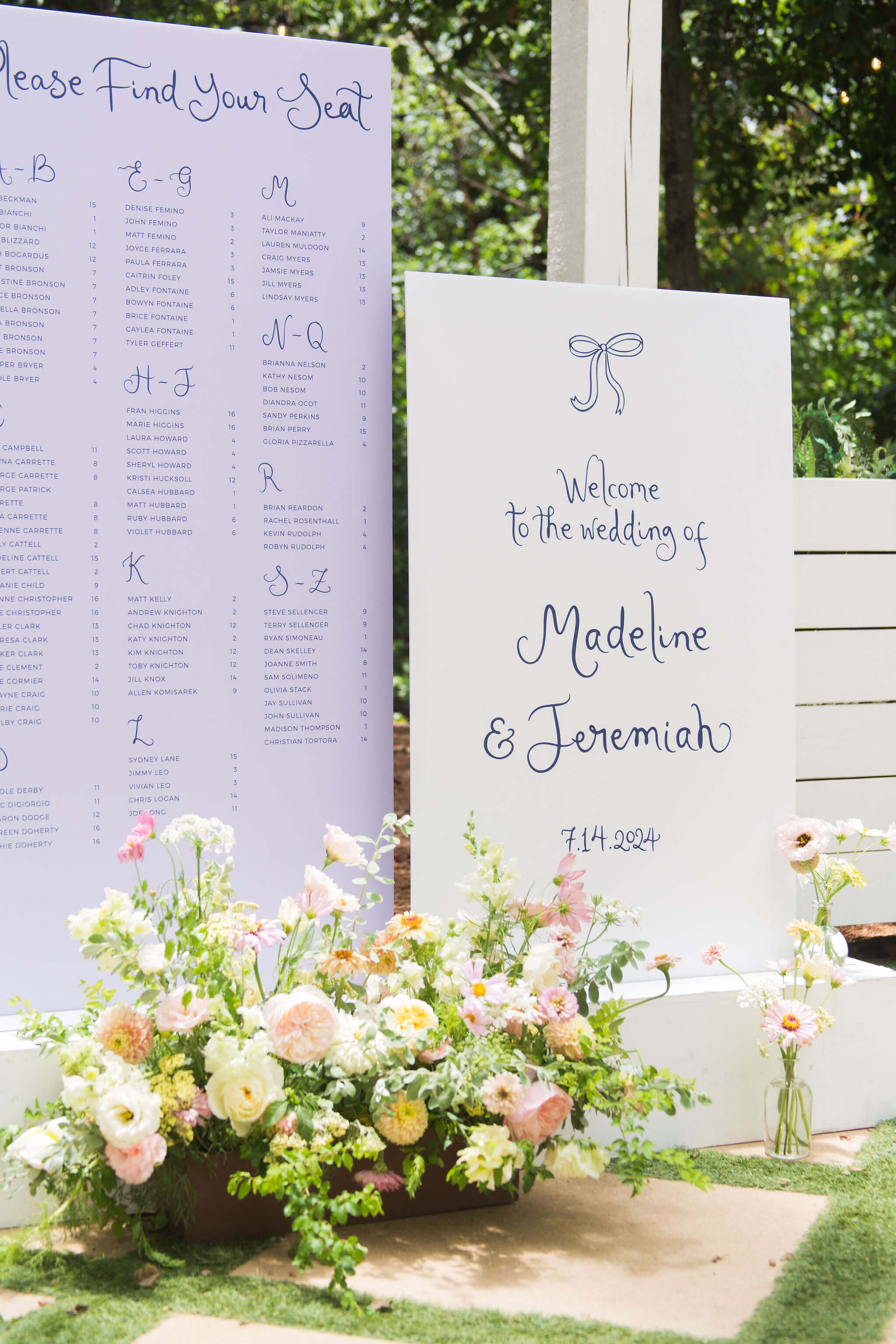 Italian Garden Wedding Signage