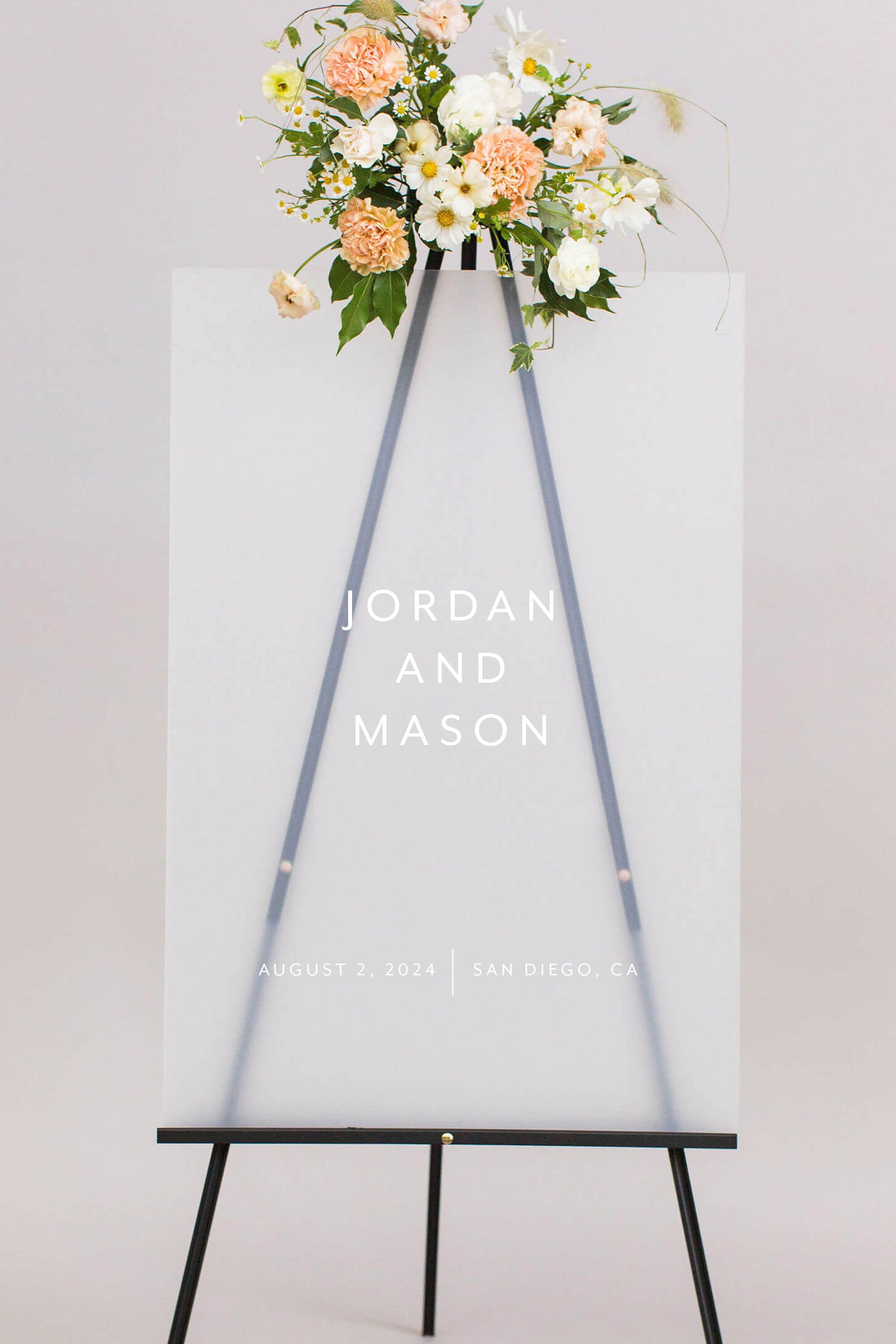 Acrylic Wedding Welcome Sign | The Jordan