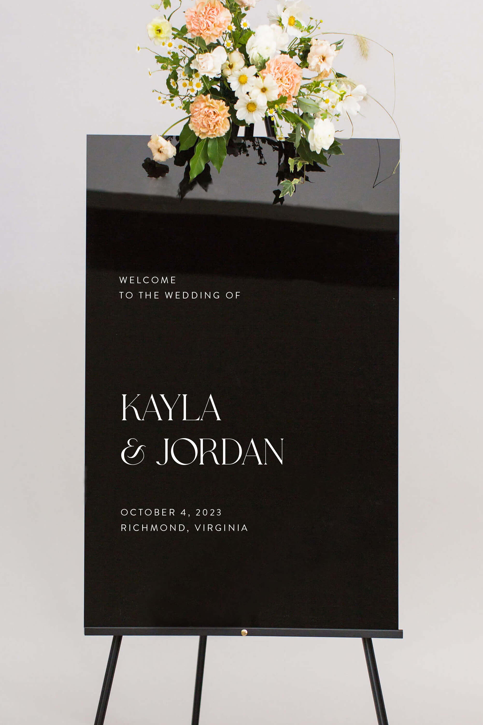 Acrylic Wedding Welcome Sign | The Kayla I