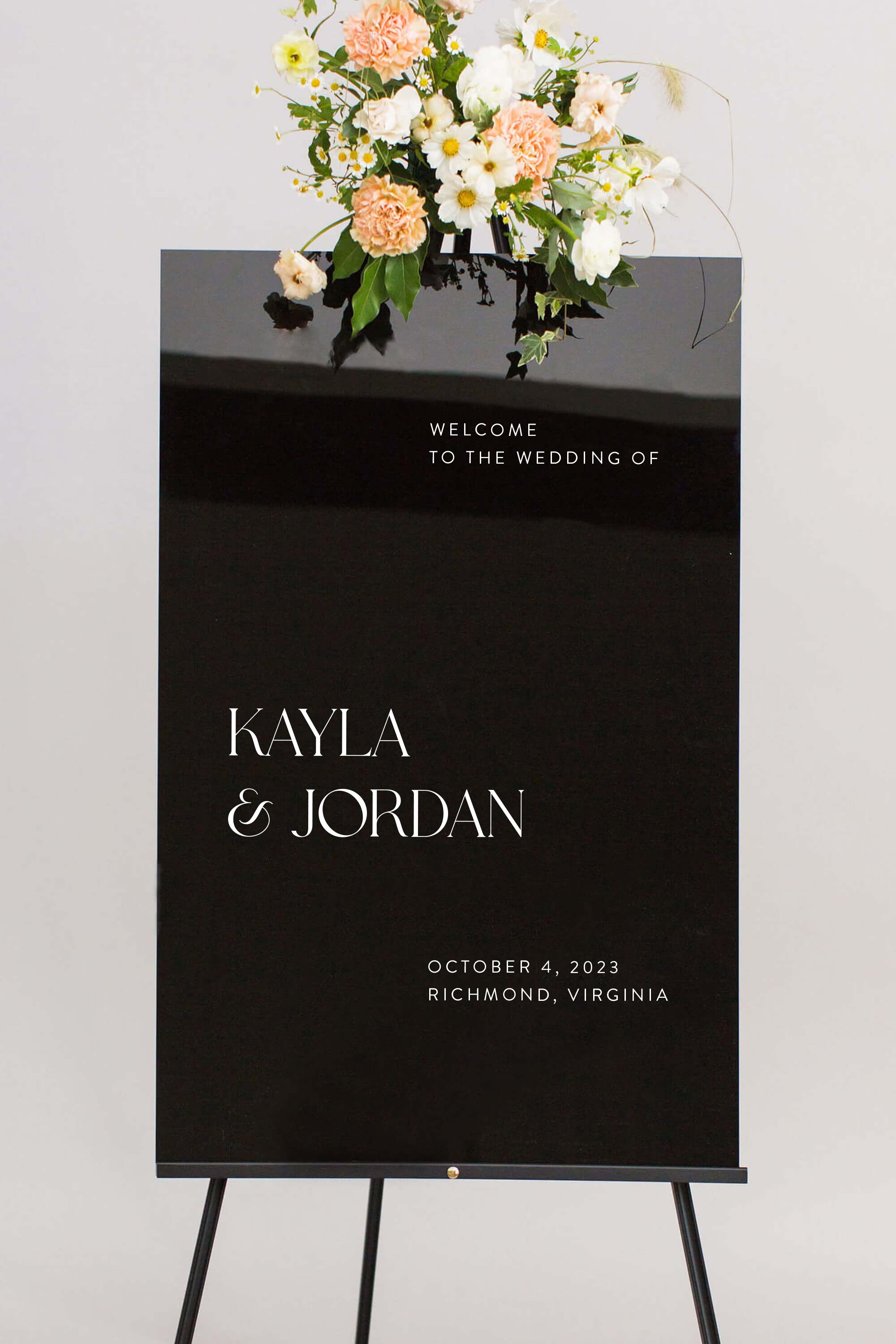 Acrylic Wedding Welcome Sign | The Kayla II