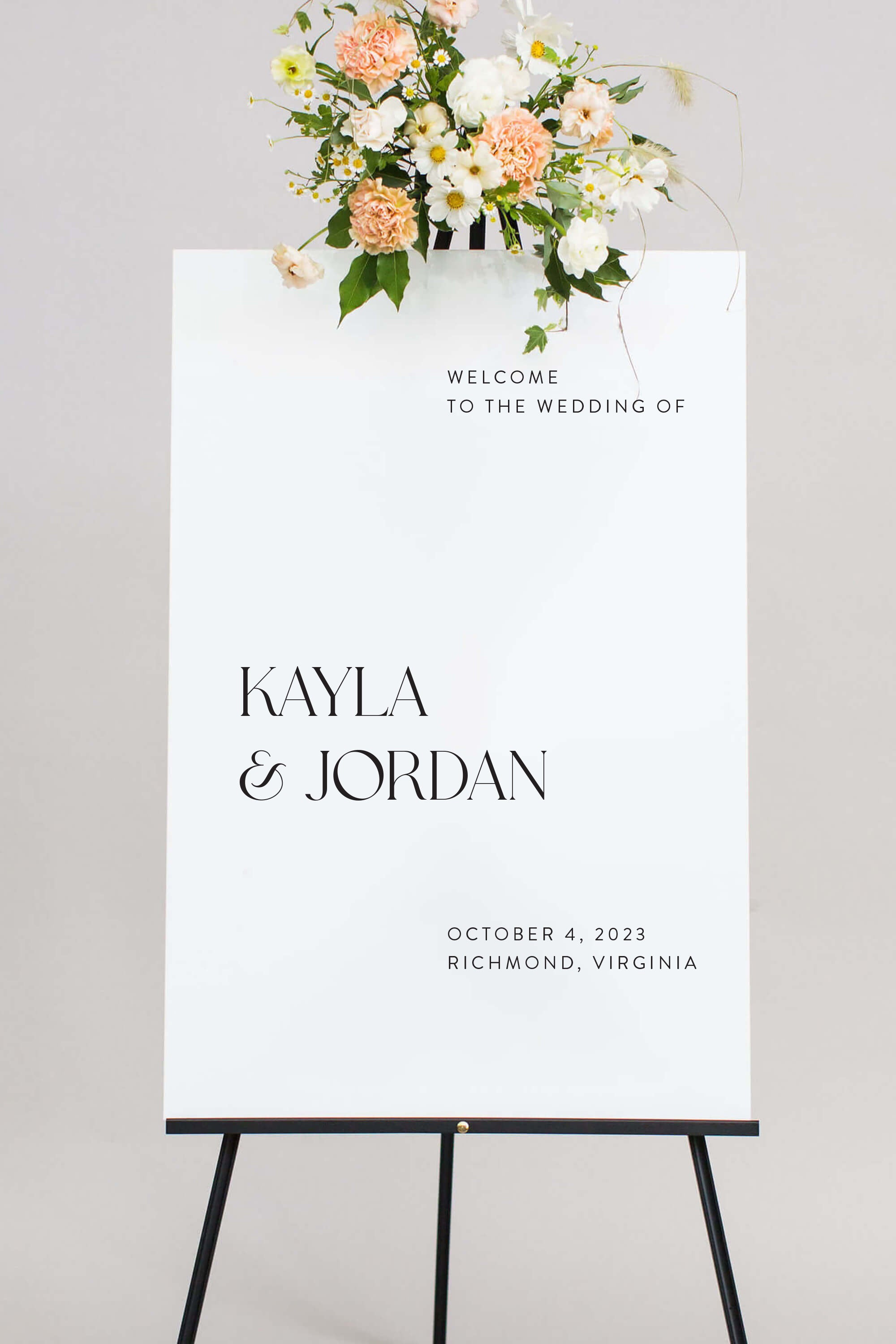 Acrylic Wedding Welcome Sign Lily & Roe