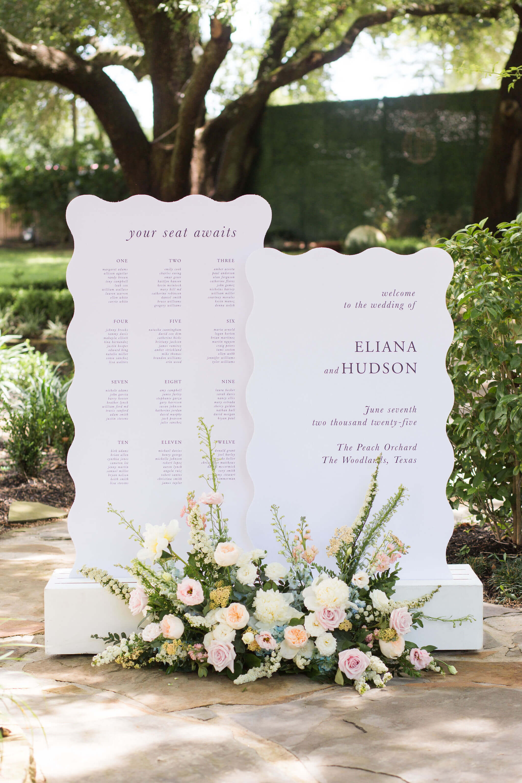 Wavy Wedding Signage | The Morgan