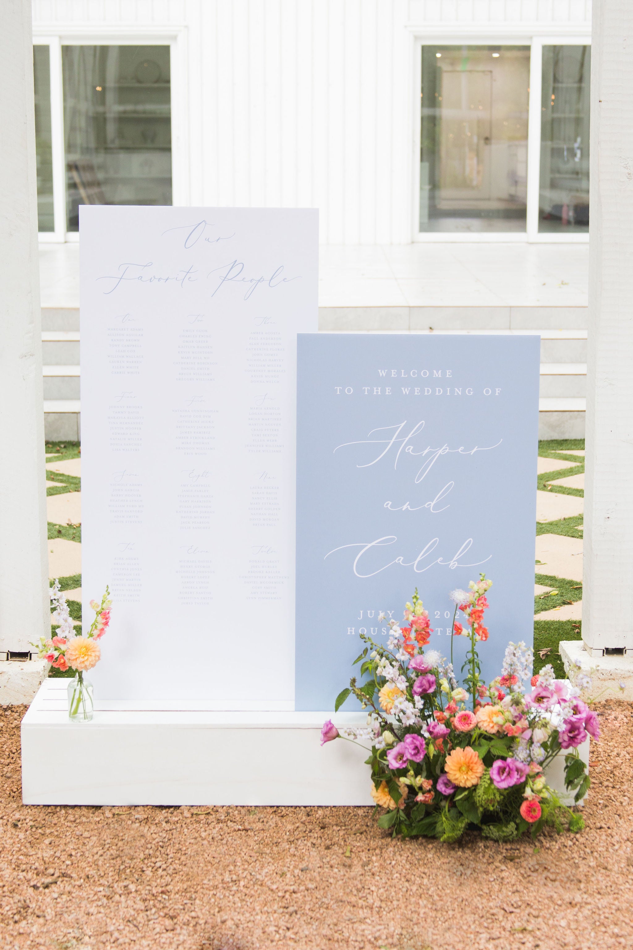 Blue Wedding Signs