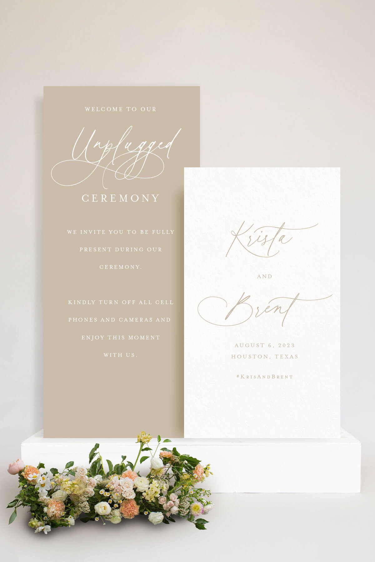 Unplugged Wedding Sign Lily Roe Co