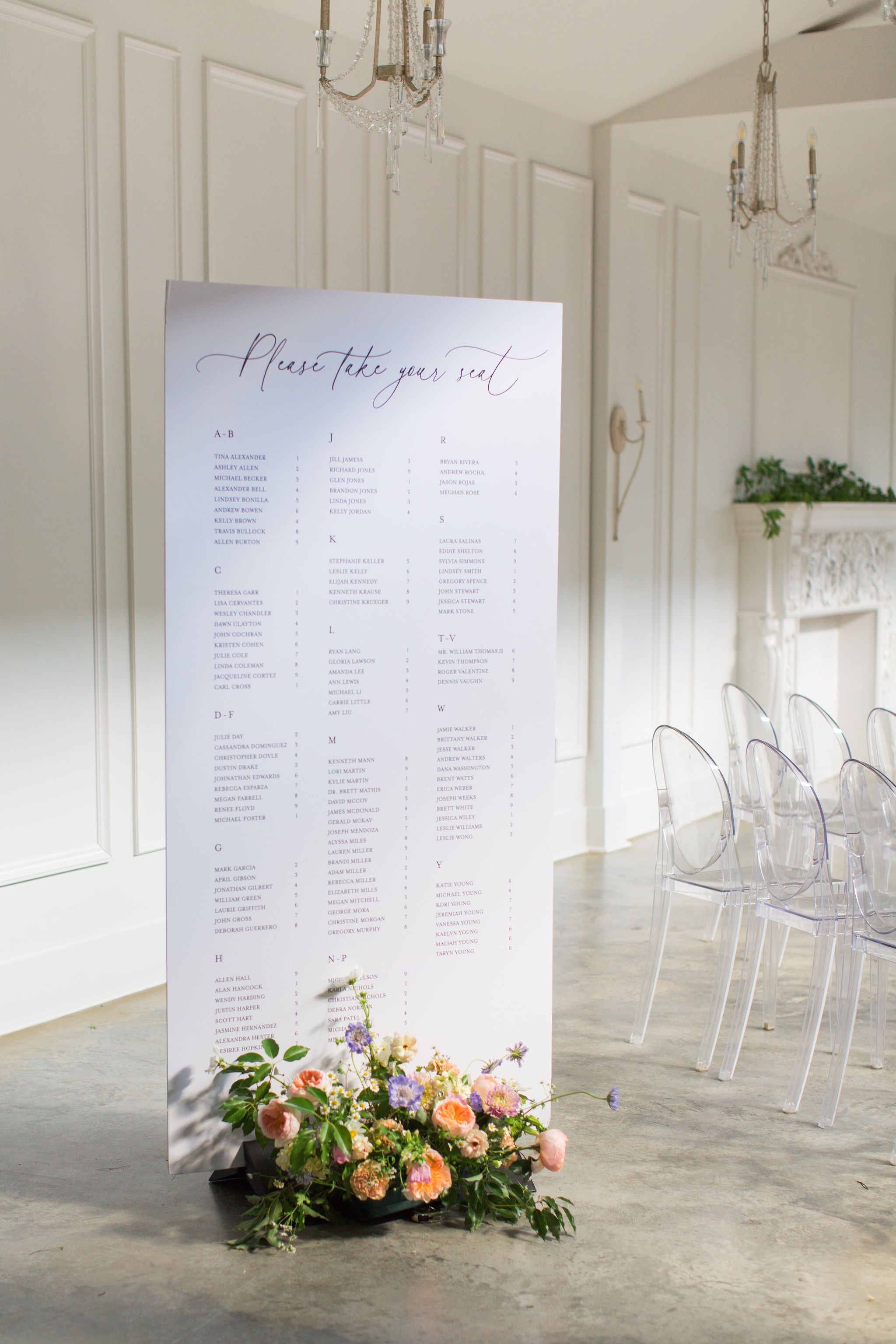 The Krista | Wedding Seating Chart