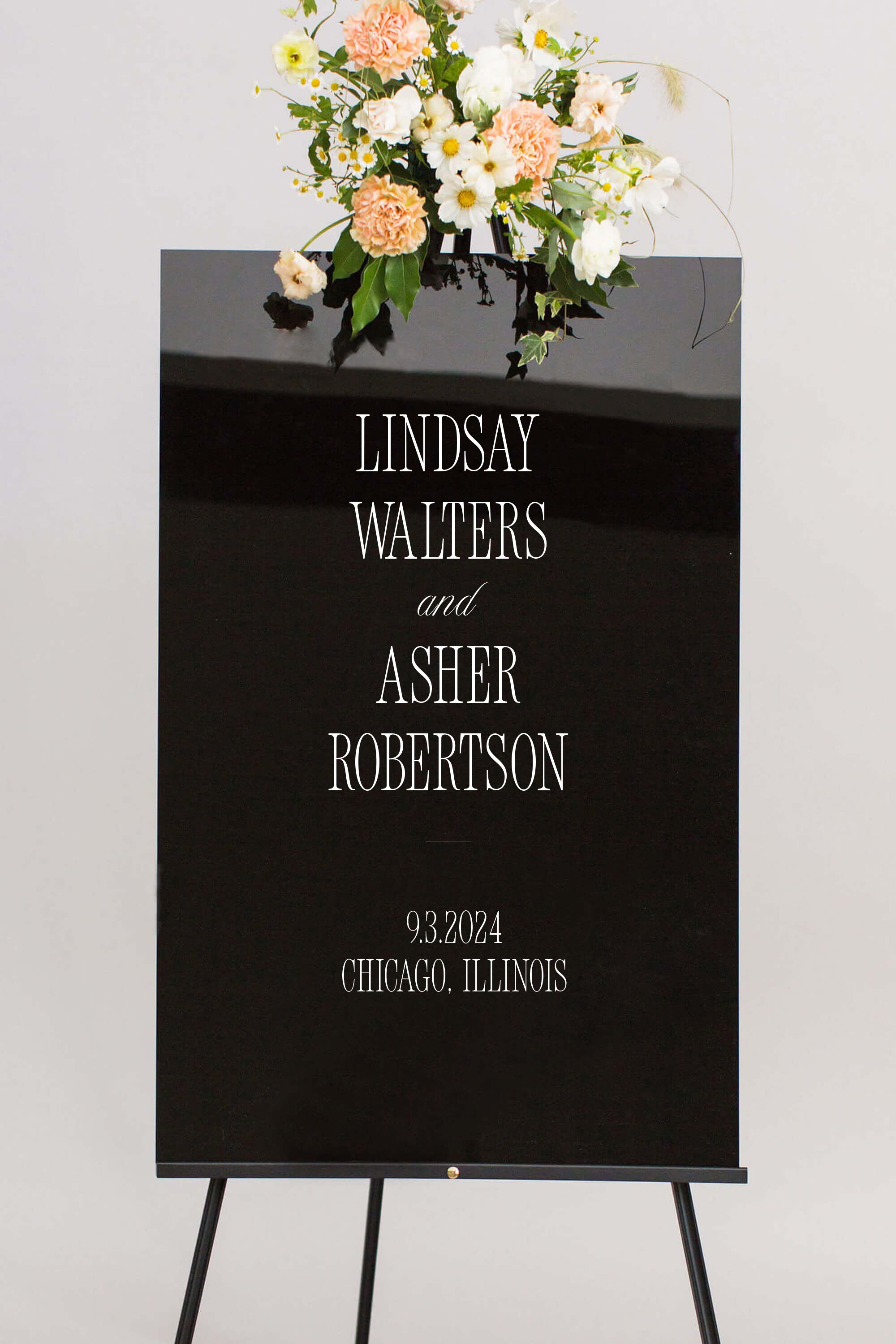 Acrylic Wedding Welcome Sign | The Lindsay II