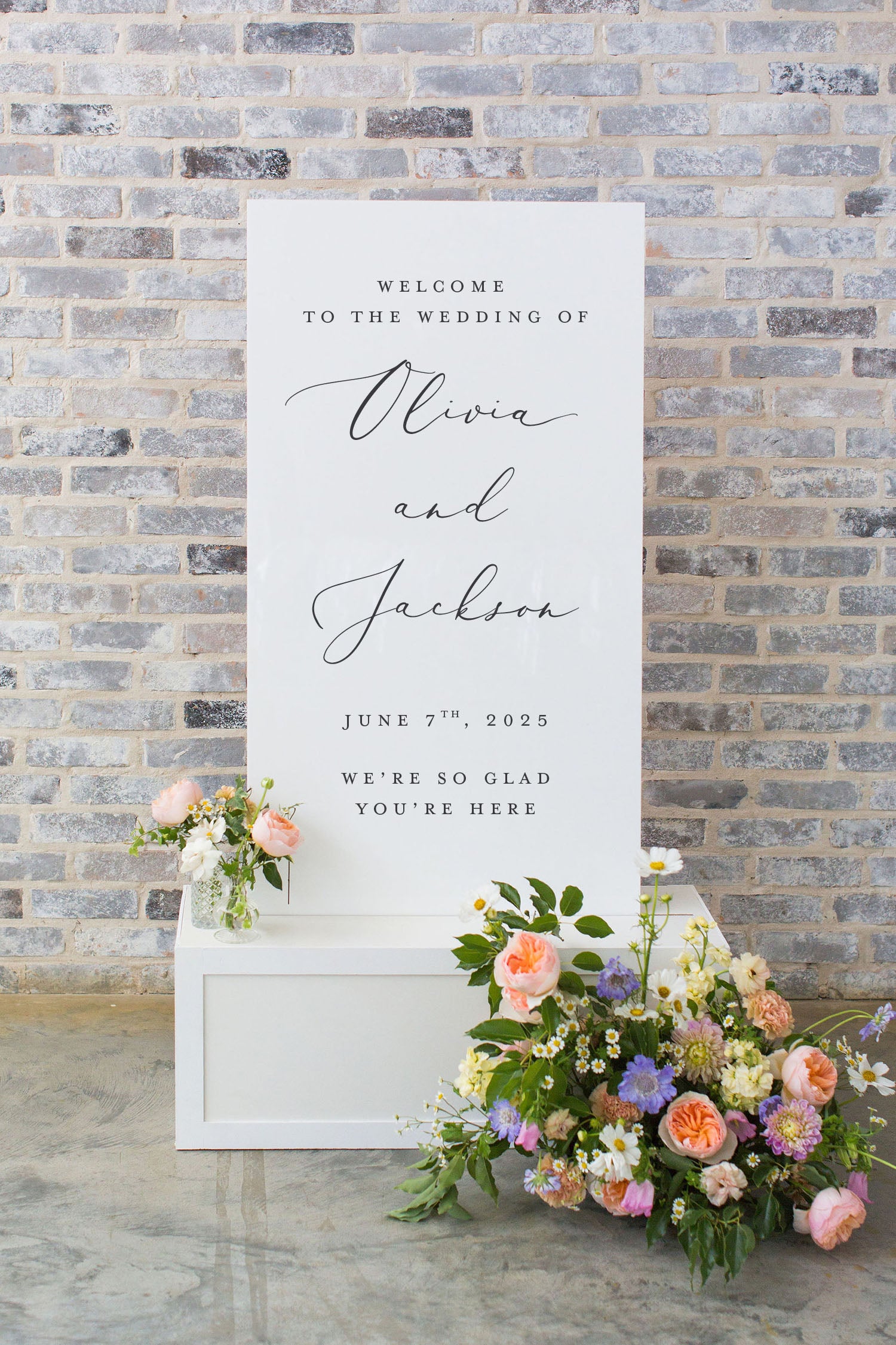 Acrylic Welcome To Our Wedding Signs | The Madison