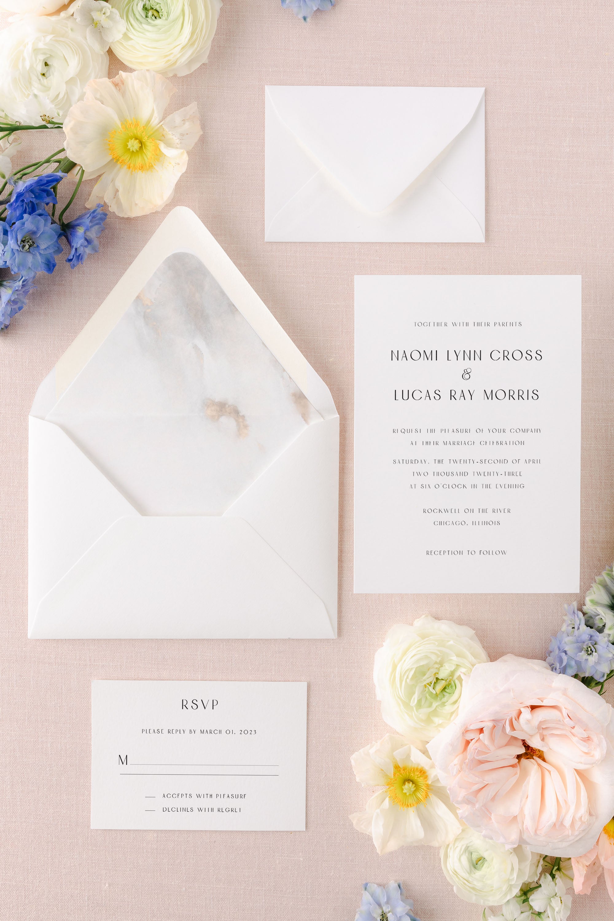 Minimal Wedding Invitations Lily Roe Co