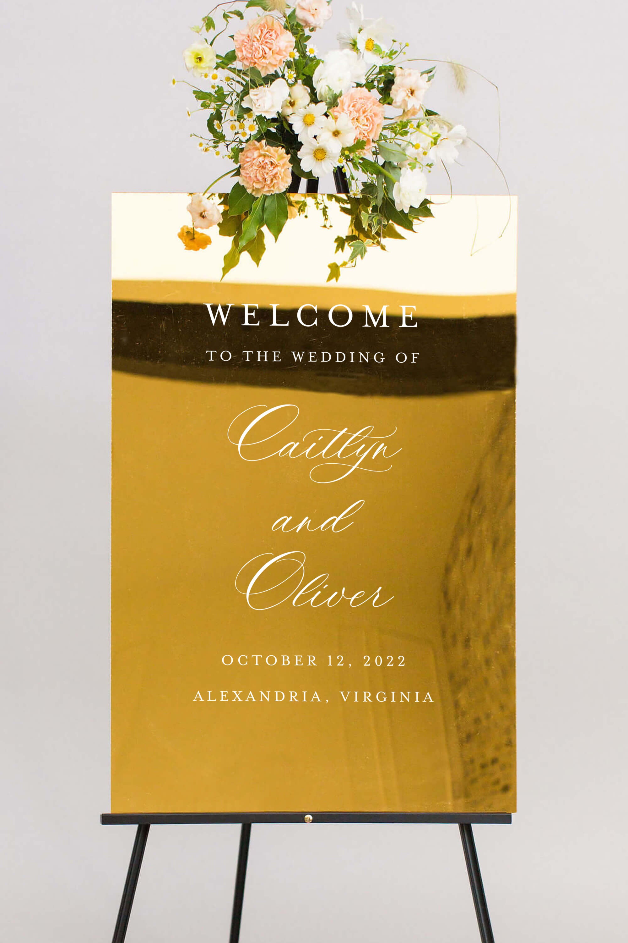 Mirror Wedding Sign Lily Roe Co.