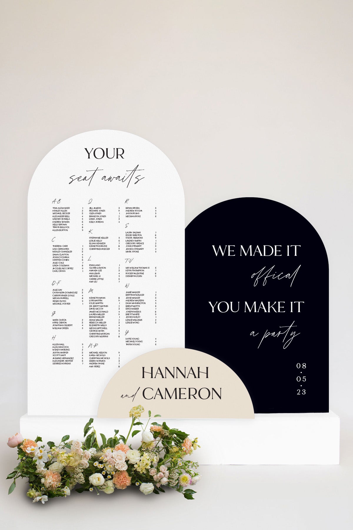 Modern Wedding Signage Lily Roe Co.
