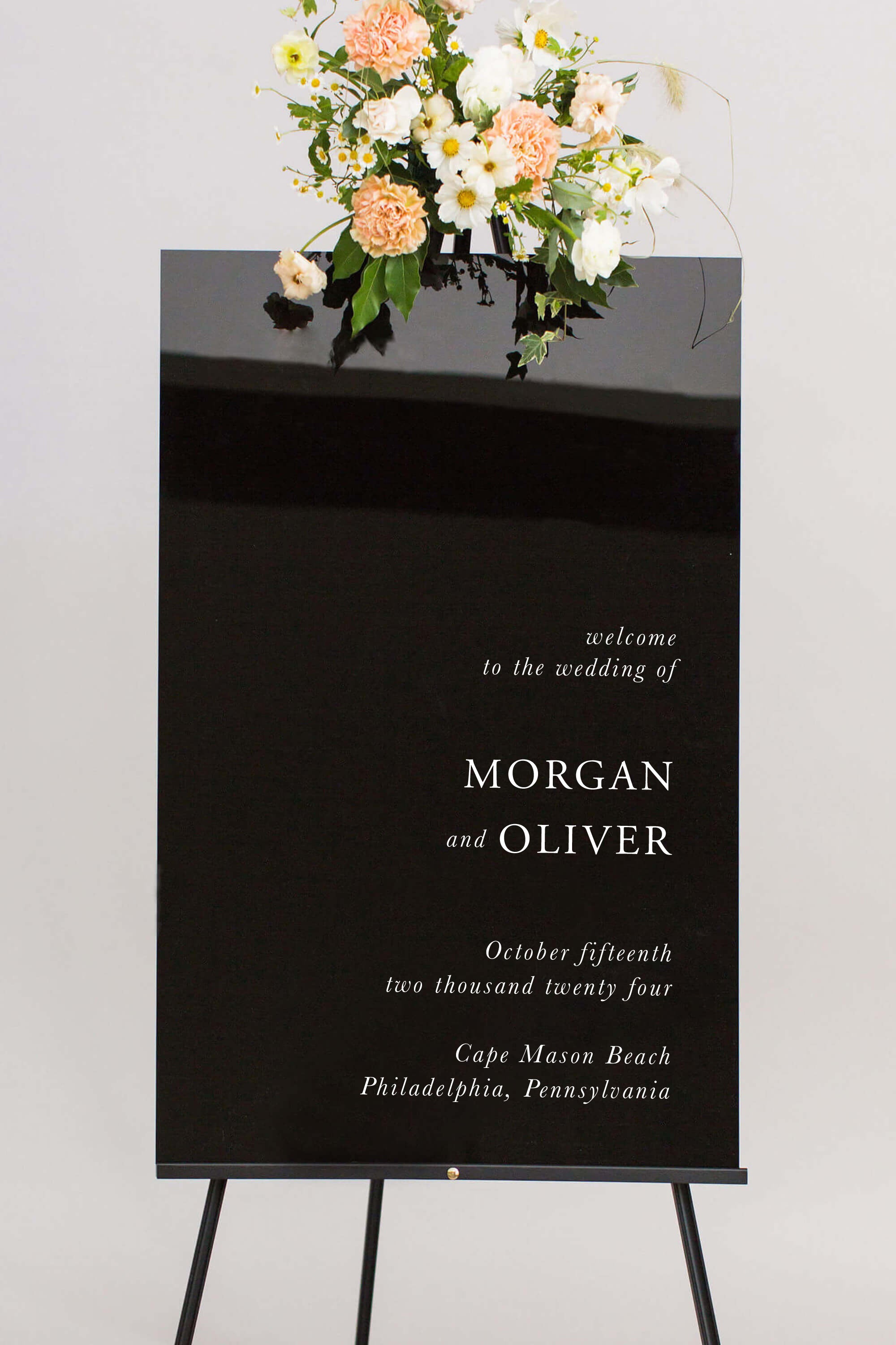 Acrylic Wedding Welcome Sign | The Morgan