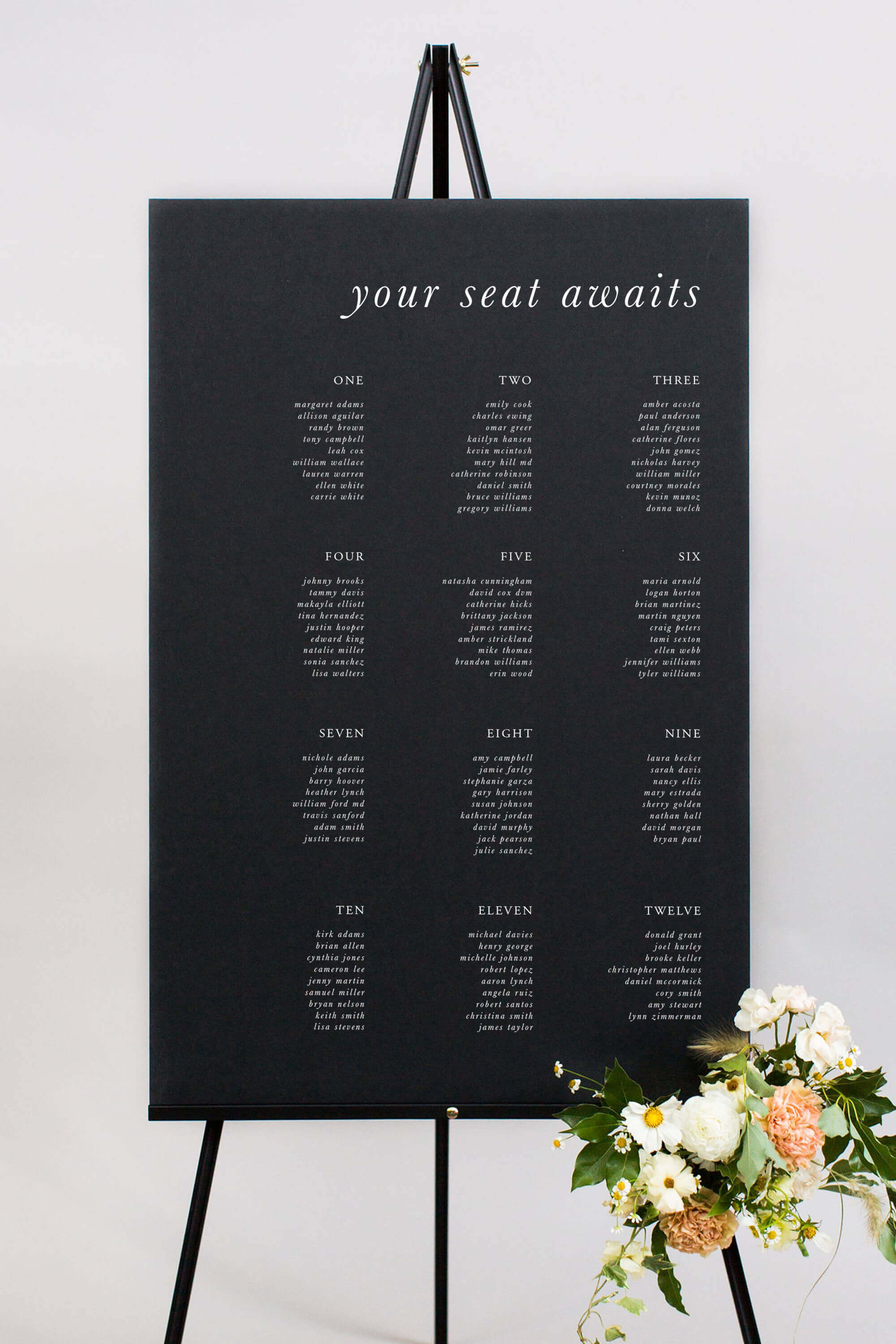 Wedding Seating Chart Sign | The Morgan