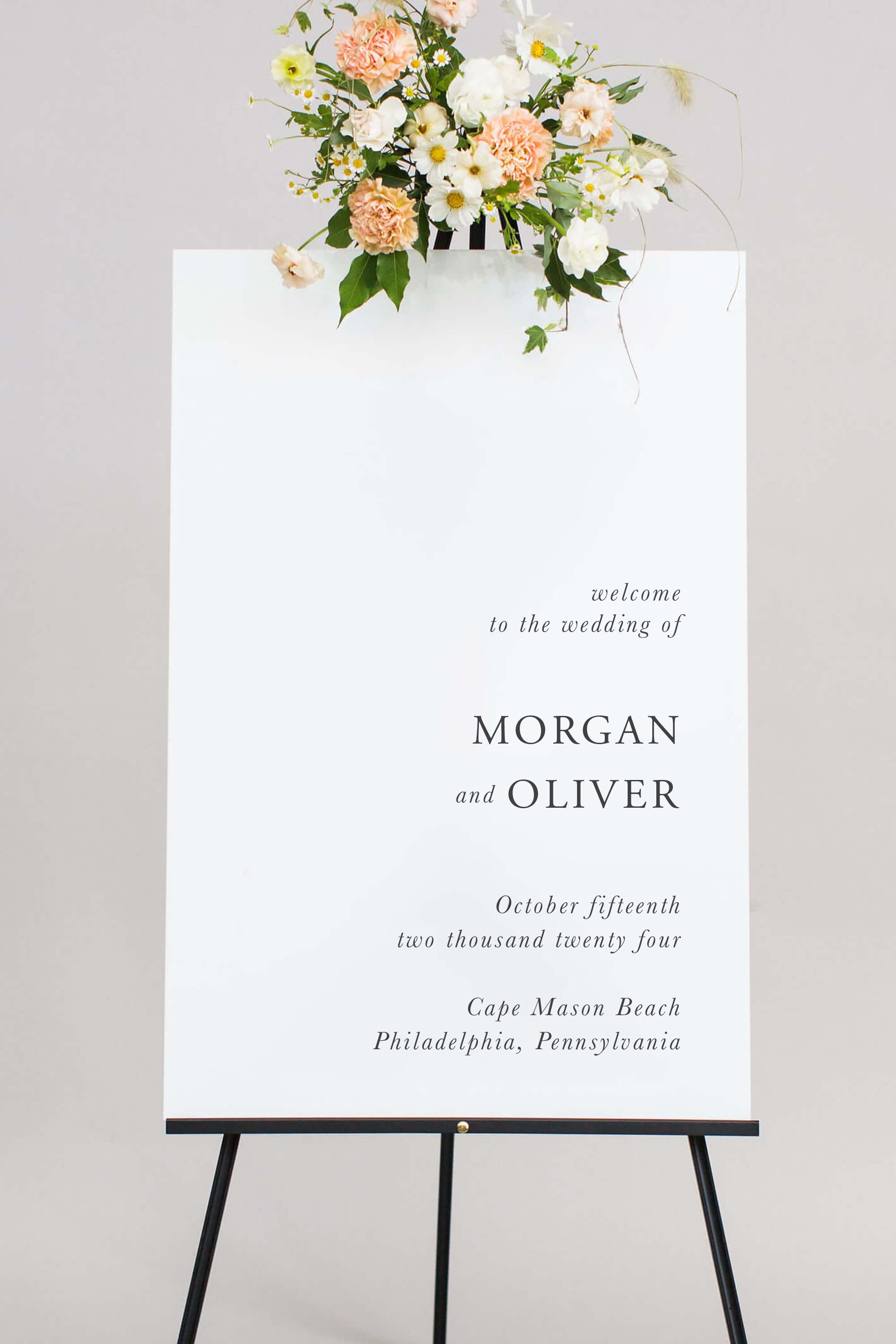 Simple Wedding Sign