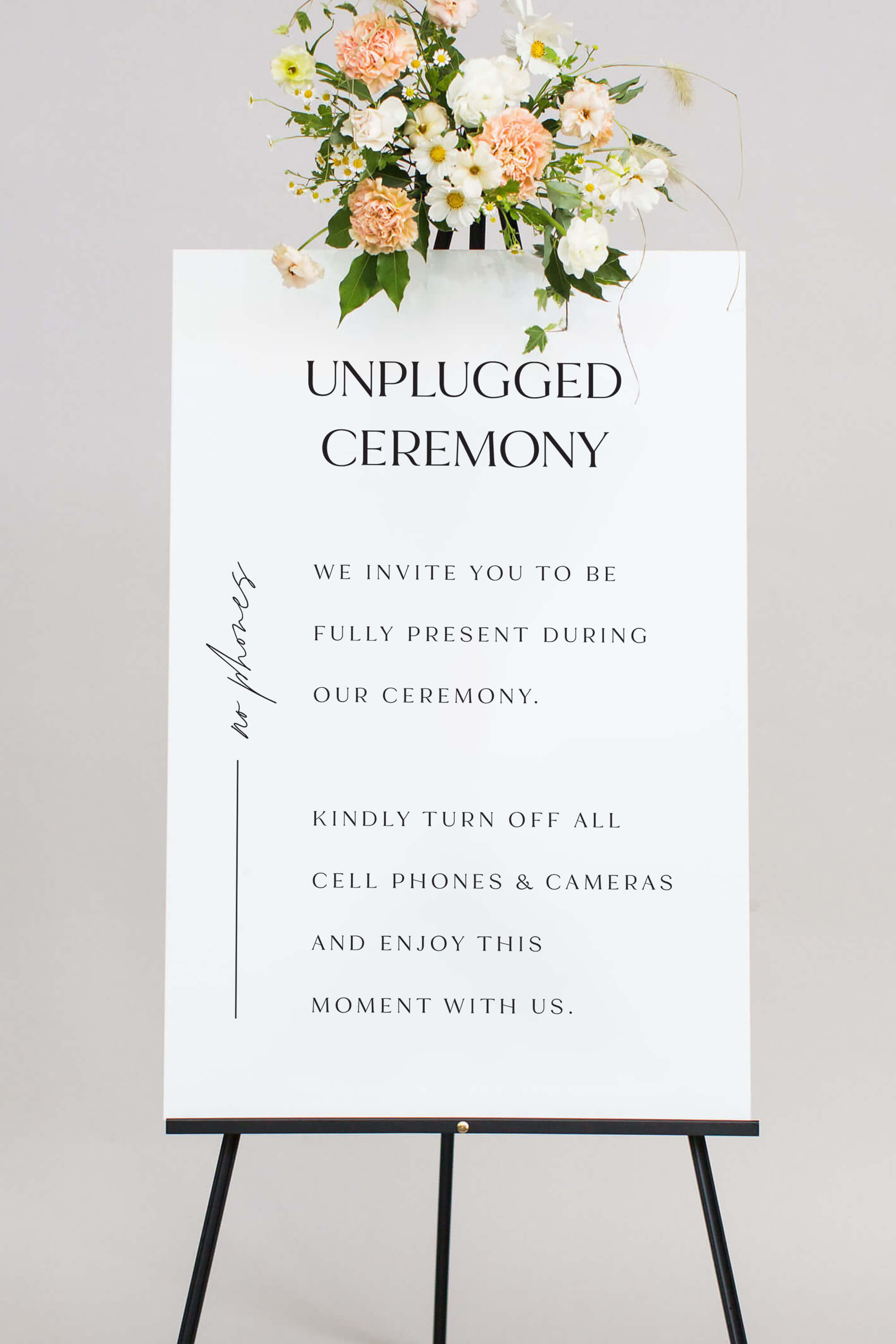 The Hannah | Acrylic Unplugged Ceremony Sign