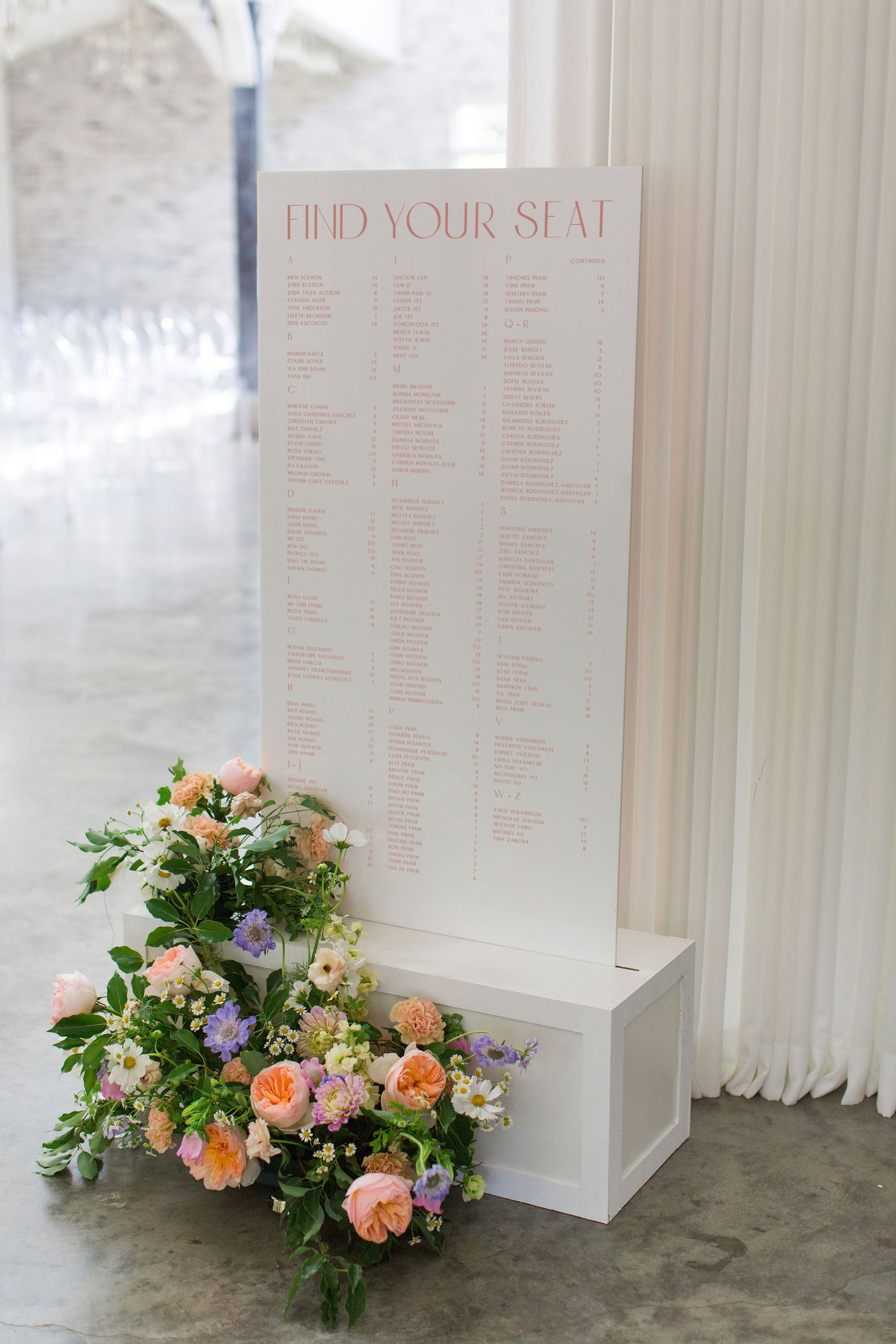 Find Your Seat Sign | The Naomi