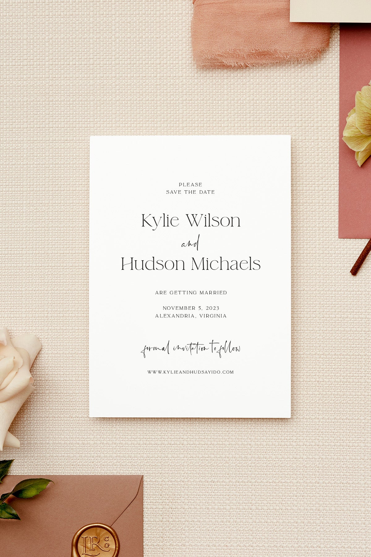 Custom Minimal Save the Date Design, Printable, 5