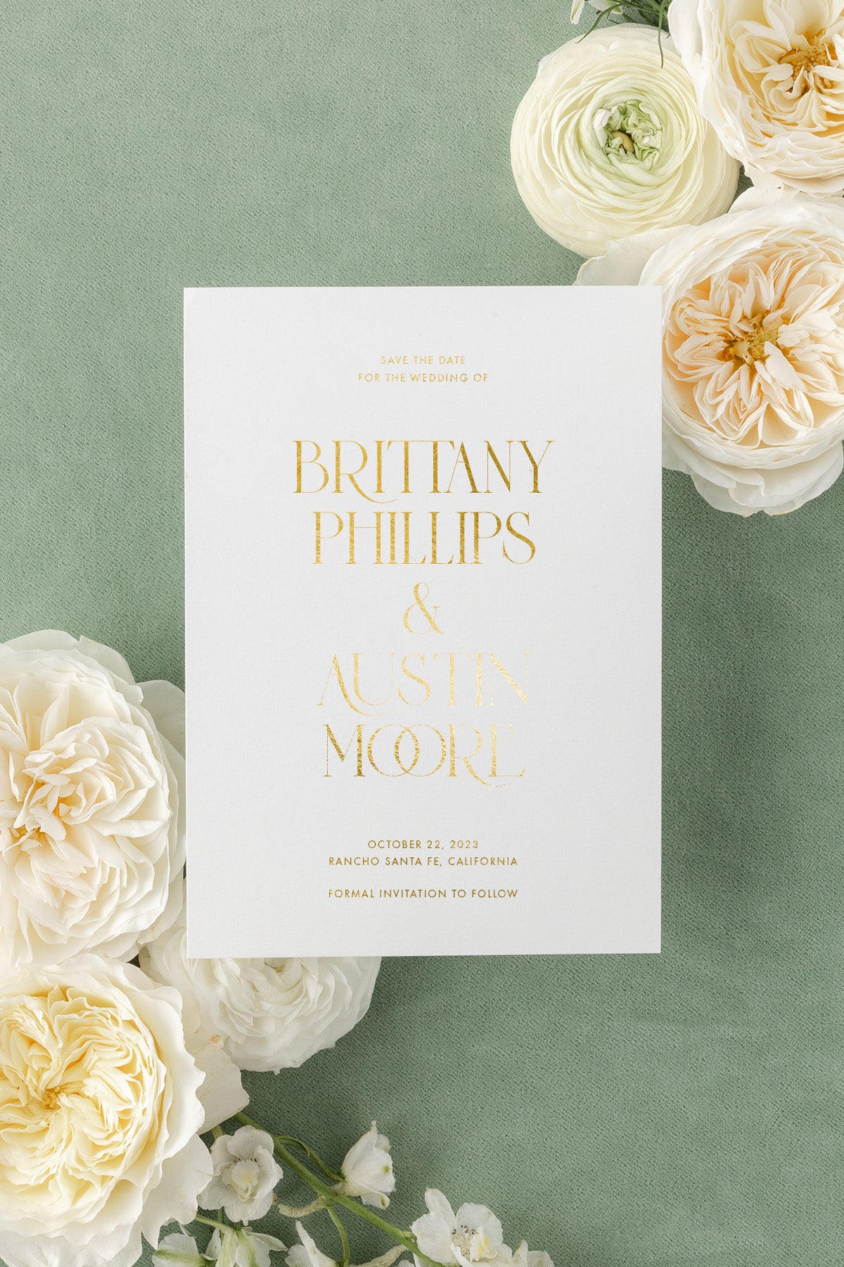 Save The Dates Gold Foil