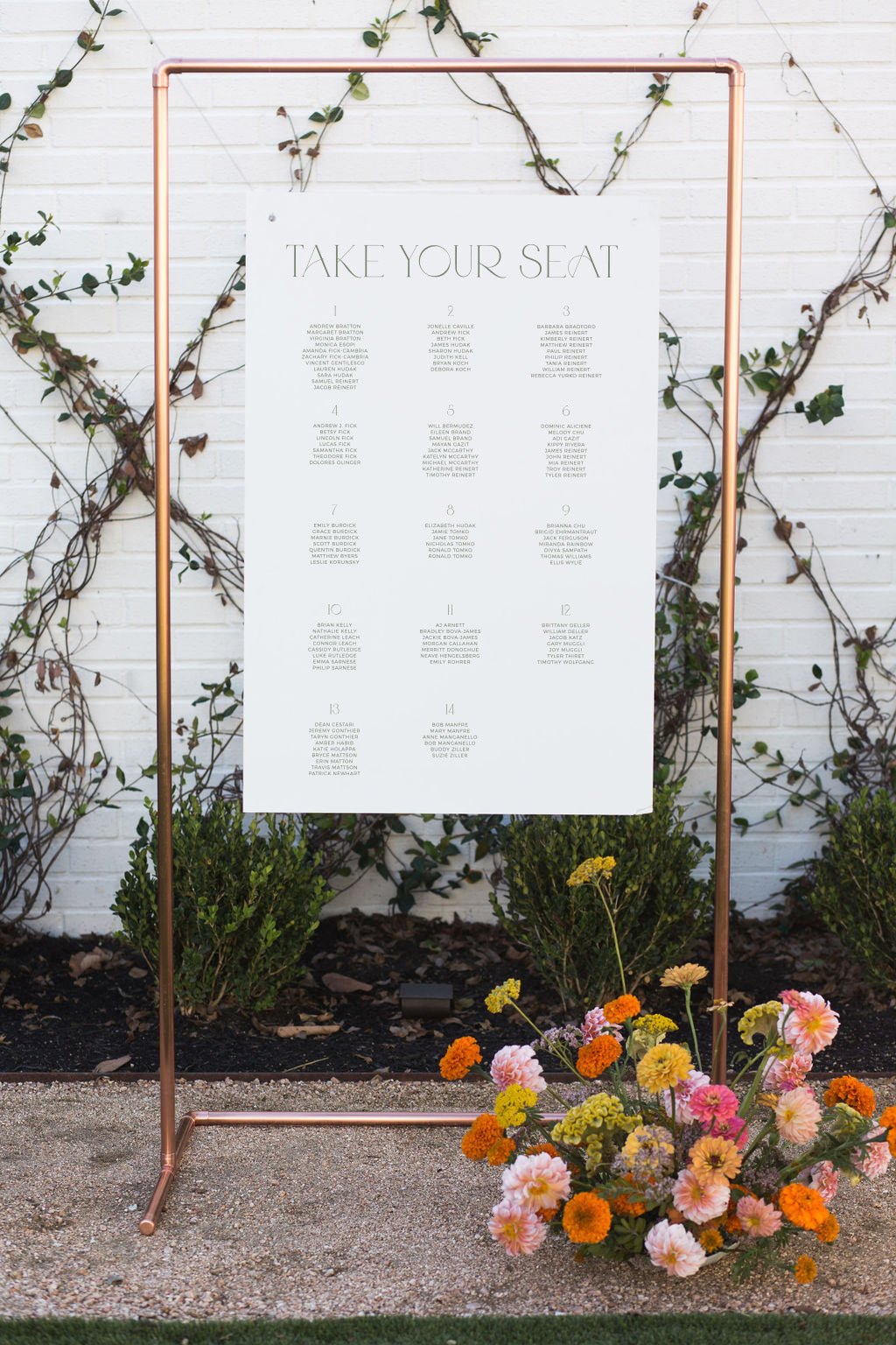 The Isabella | Wedding Seating Chart