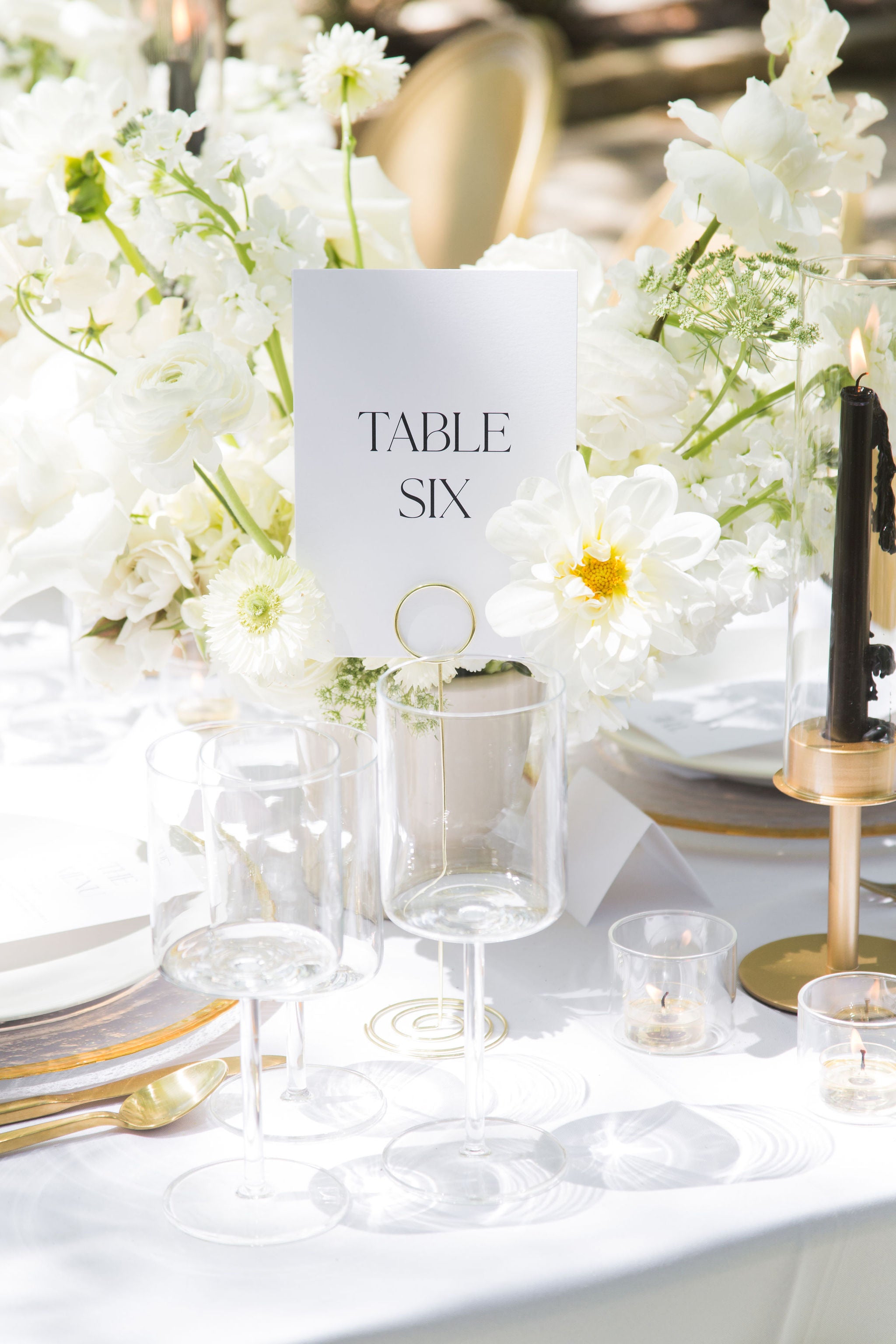 Table Numbers Wedding