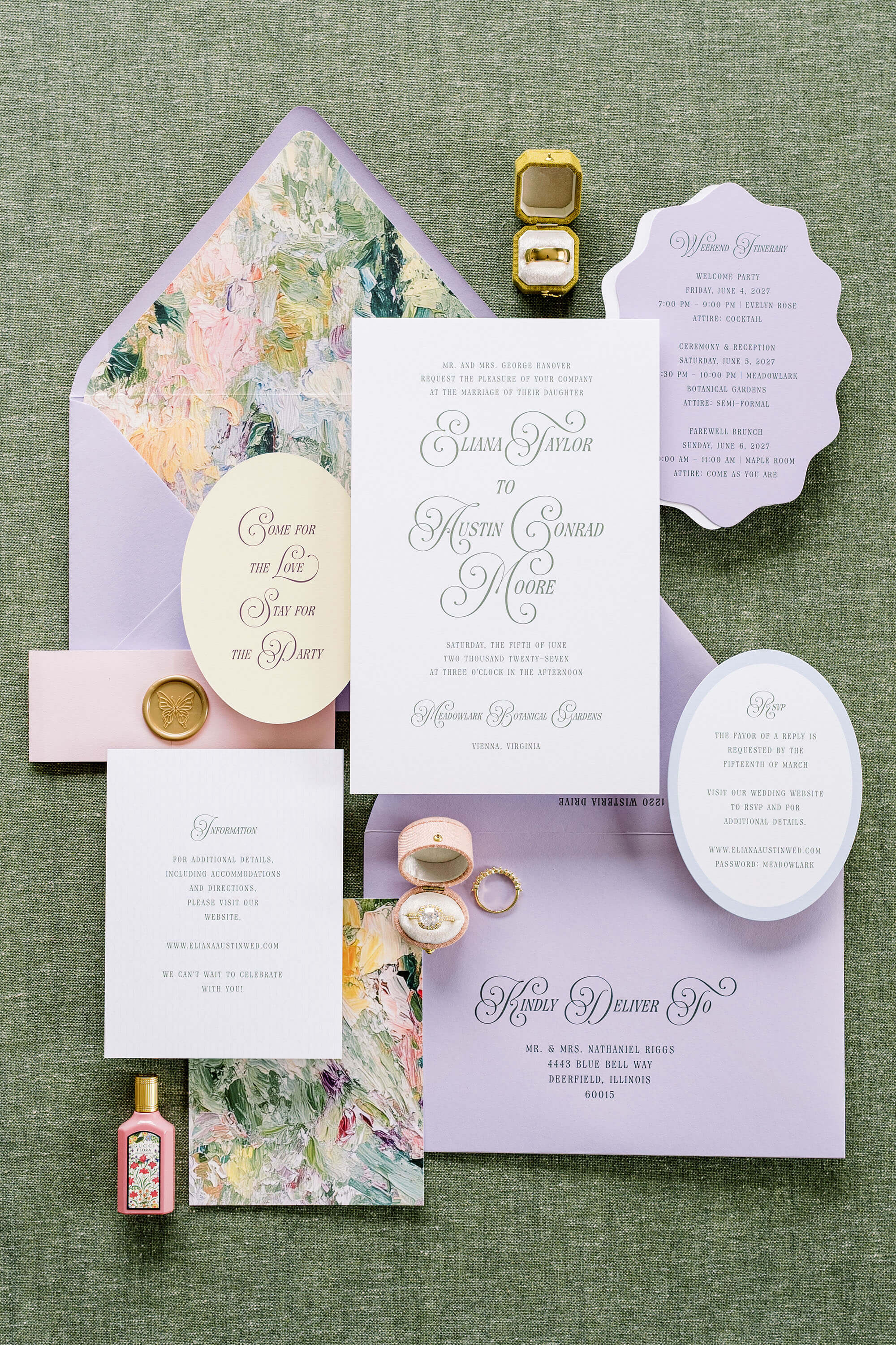 The Eden Wedding Invitation Sample Kit | Luxe & Layered