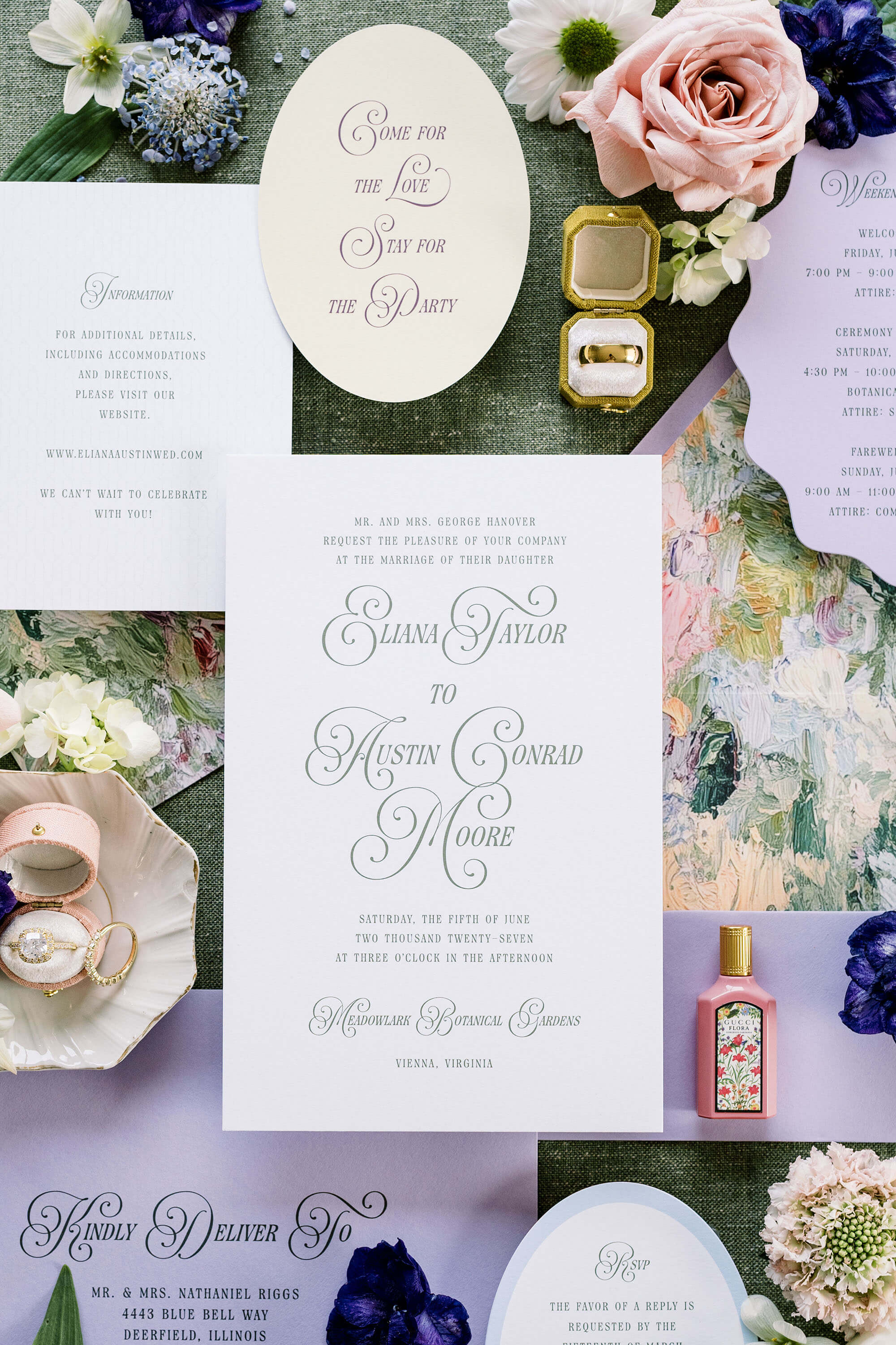 The Eden Wedding Invitation Sample Kit | Luxe & Layered
