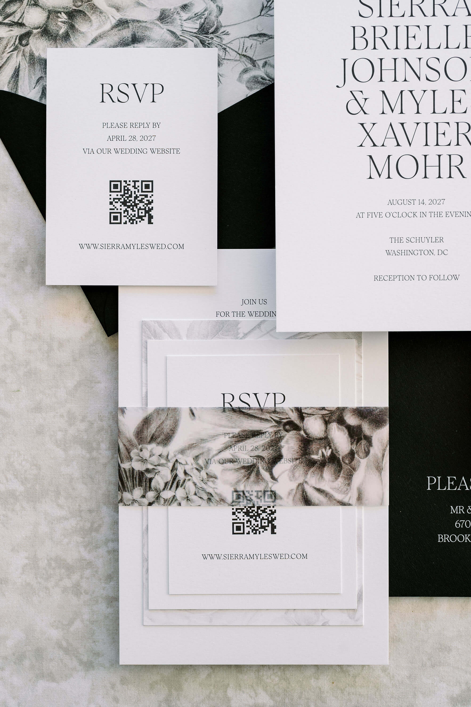 The Slate Wedding Invitation Sample Kit | Luxe & Layered