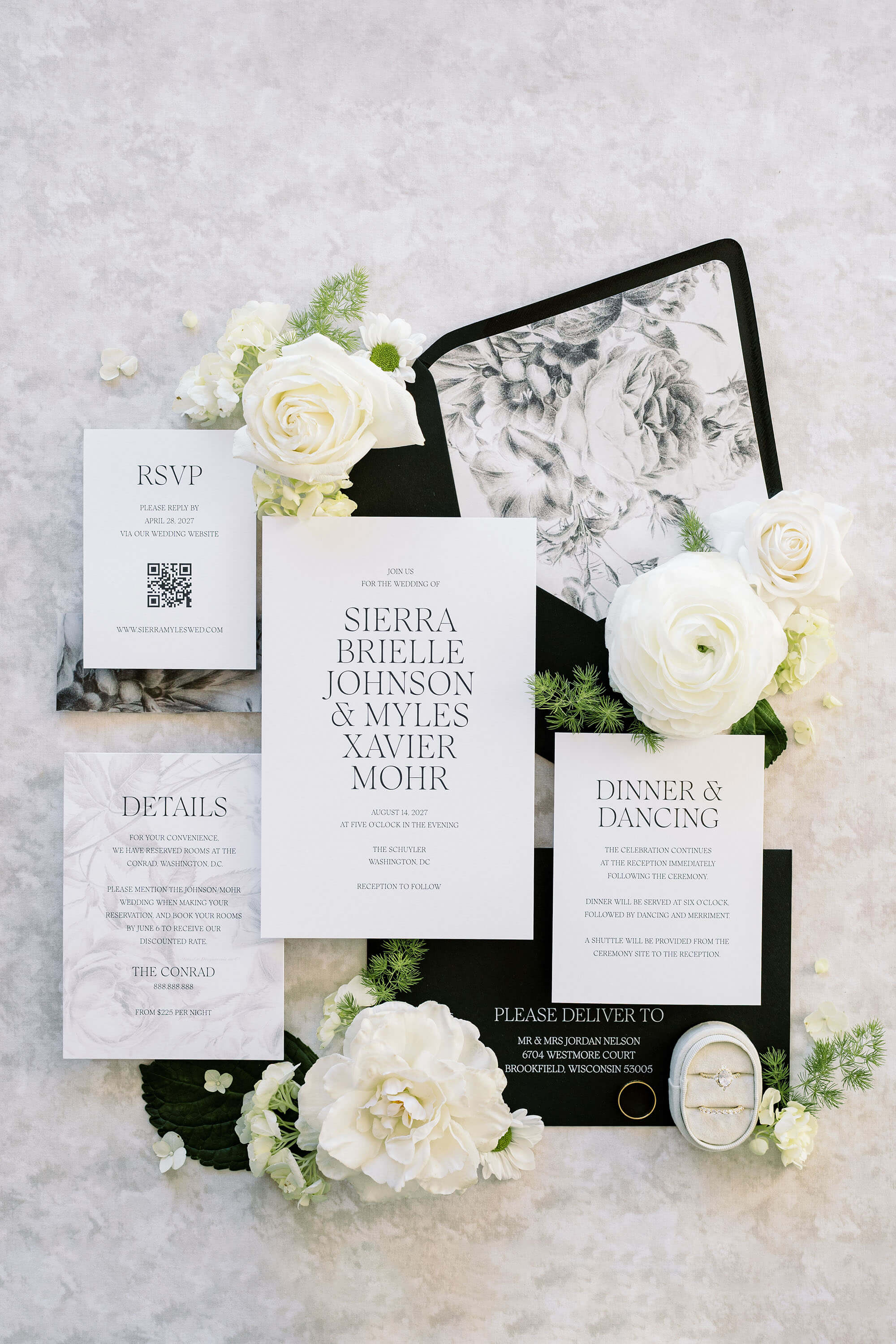 The Slate Wedding Invitation Sample Kit | Luxe & Layered
