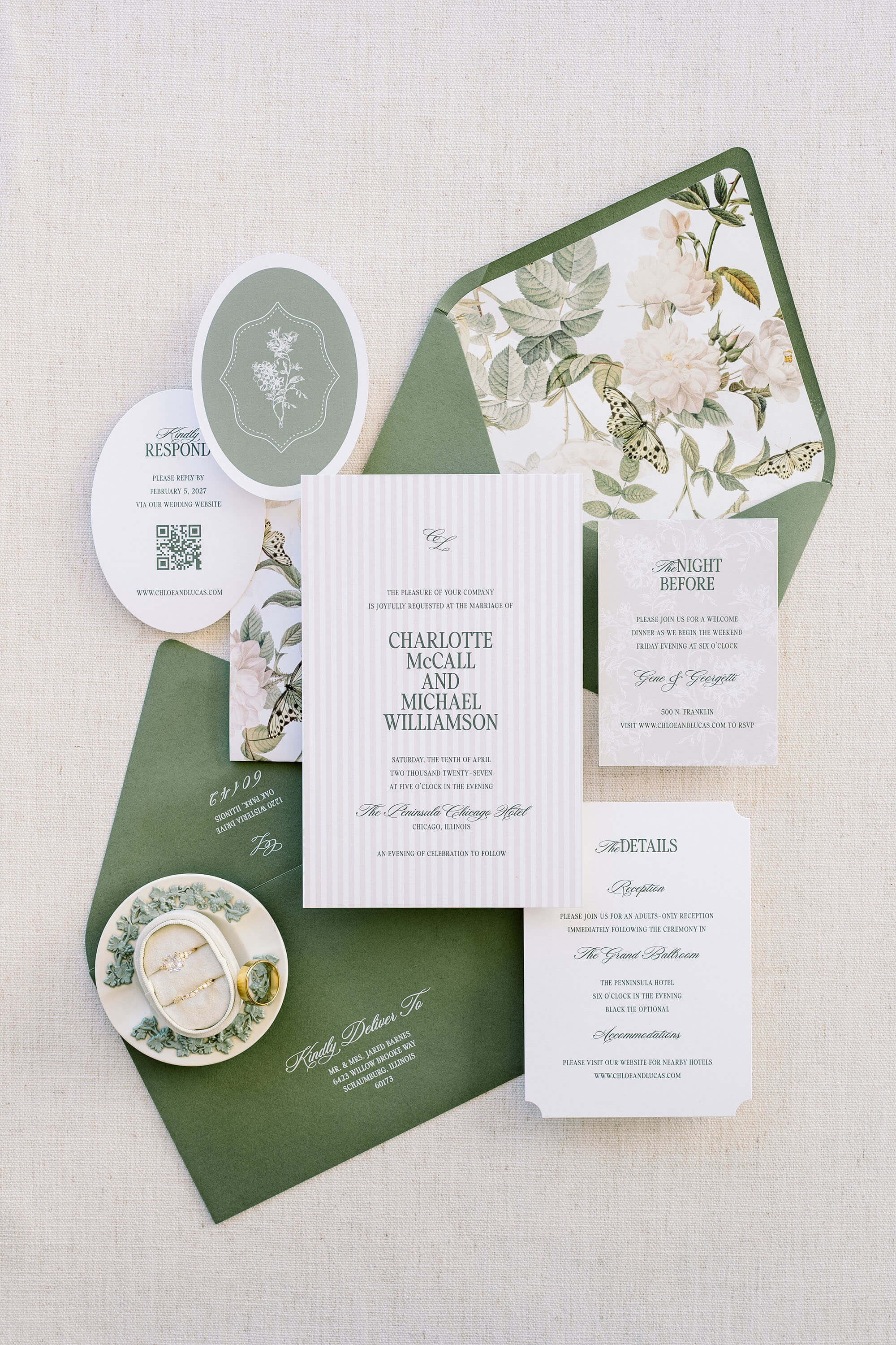 The Windsor Wedding Invitation Sample Kit | Luxe & Layered