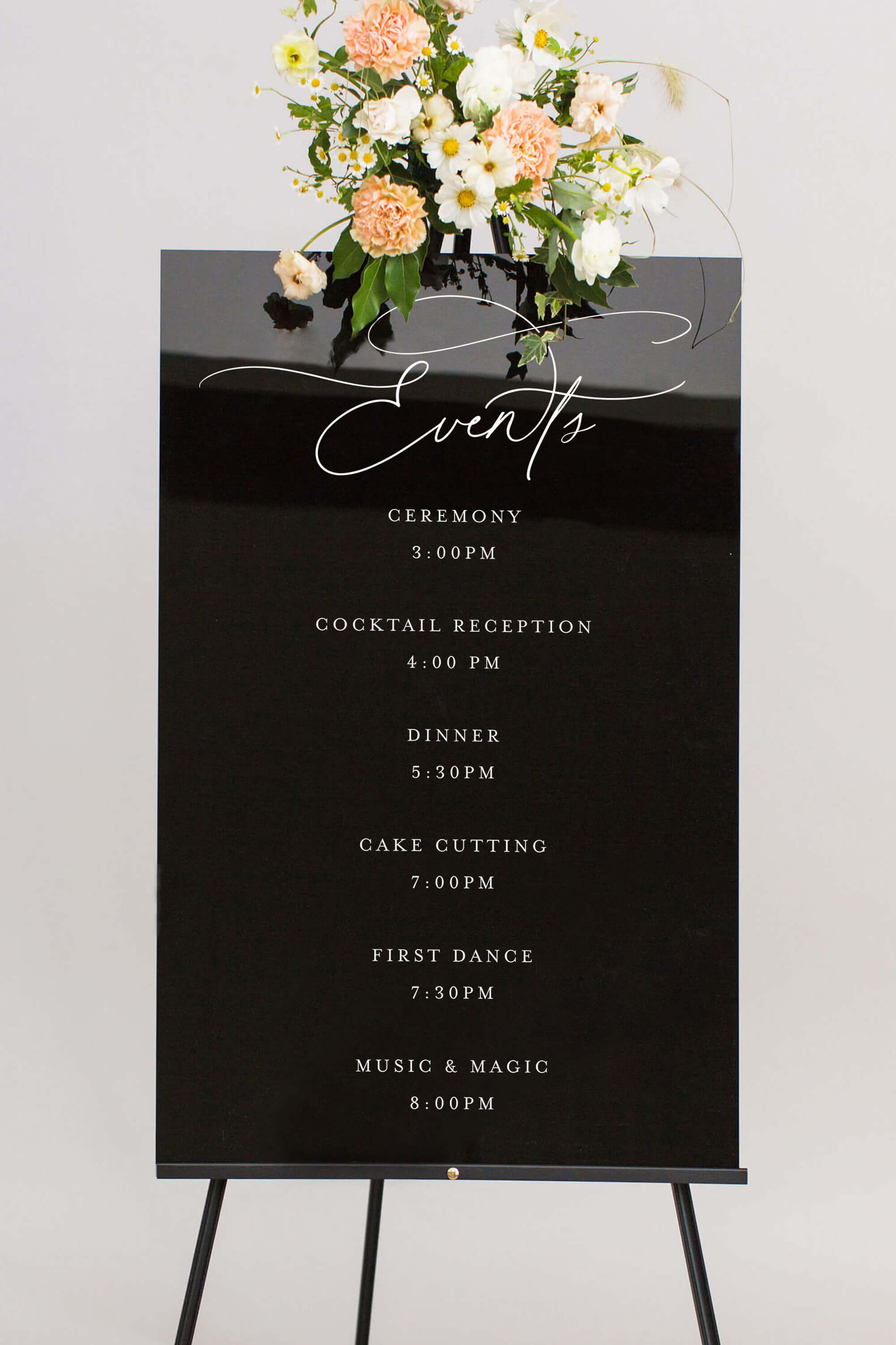 Timeline Wedding Sign Black Lily Roe Co