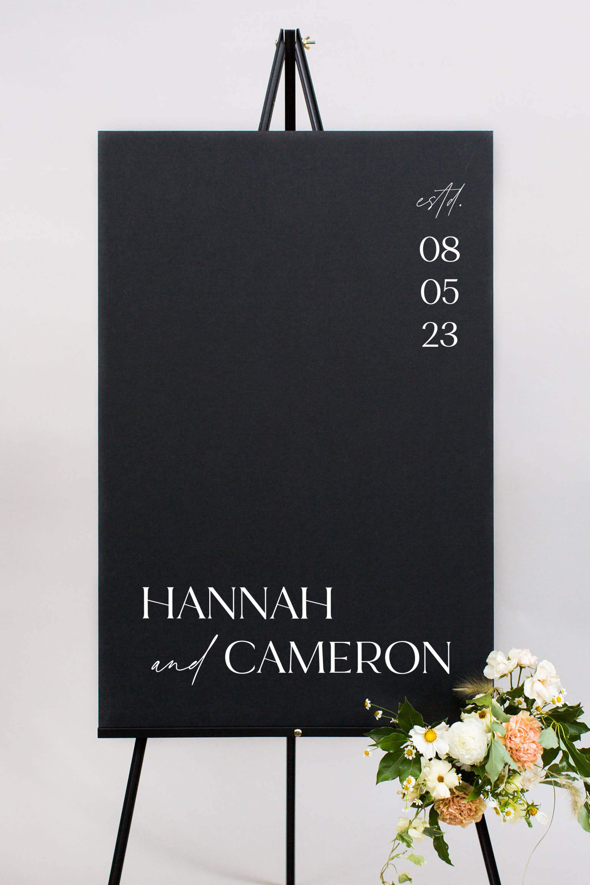 Unique Wedding Welcome Sign Black Foam Board Lily Roe Co.