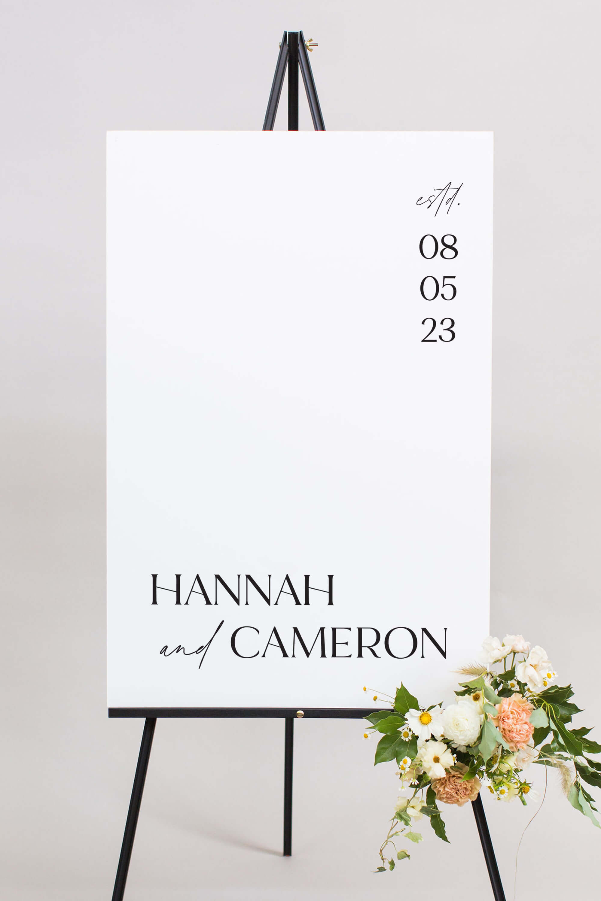 Unique Wedding Welcome Sign White Foam Board Lily Roe Co.