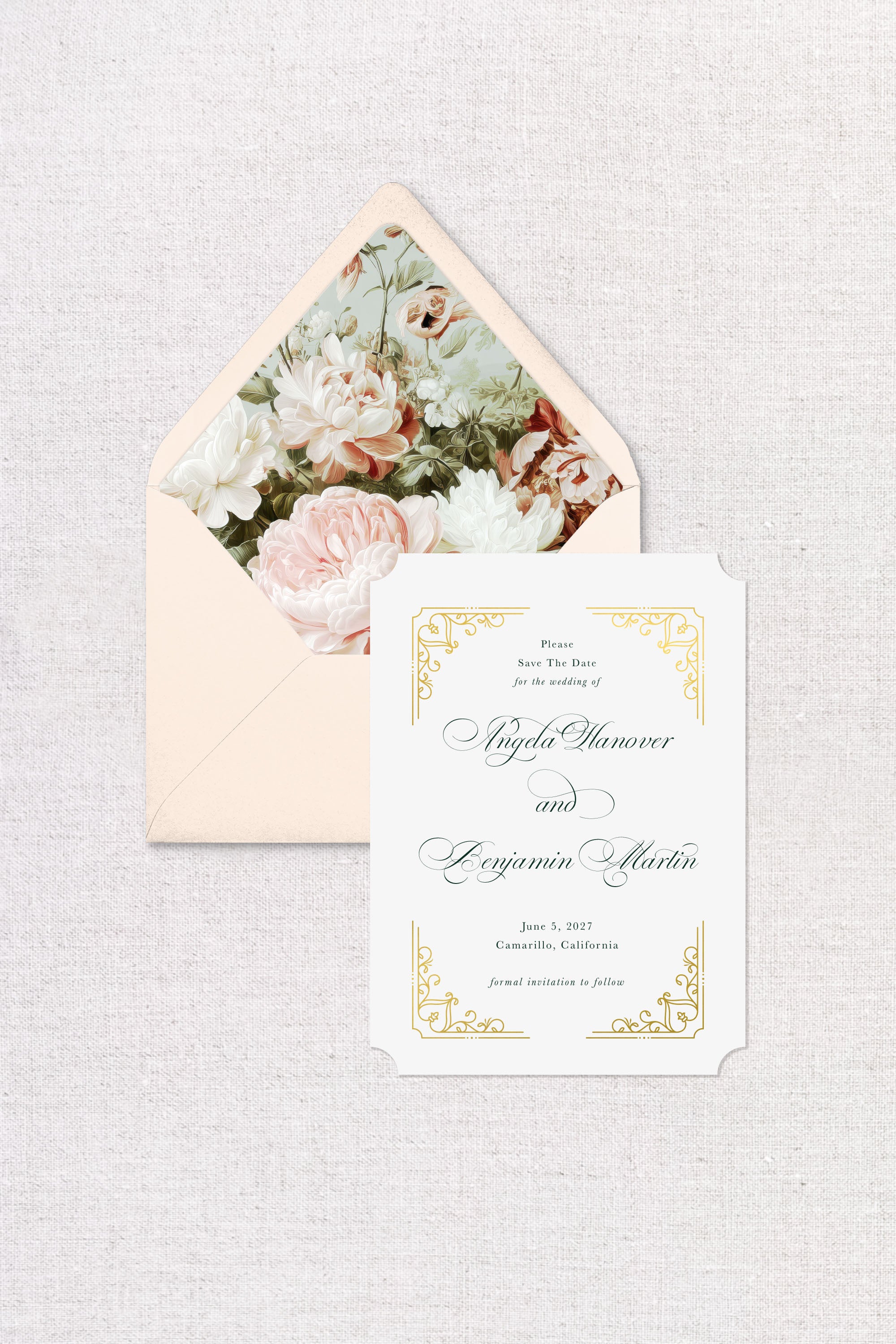 The Regency Wedding Save The Date Card