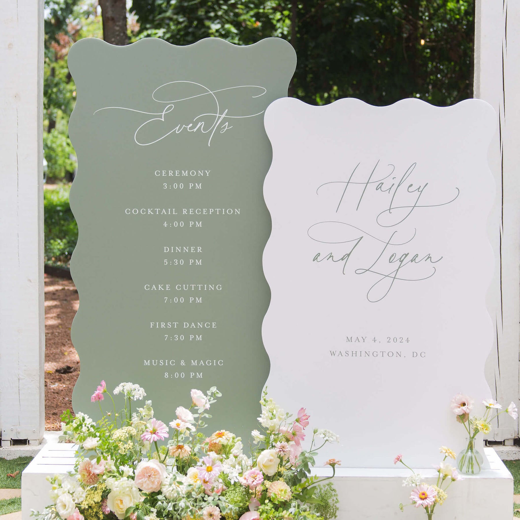 Wavy Wedding Signs Lily Roe Co
