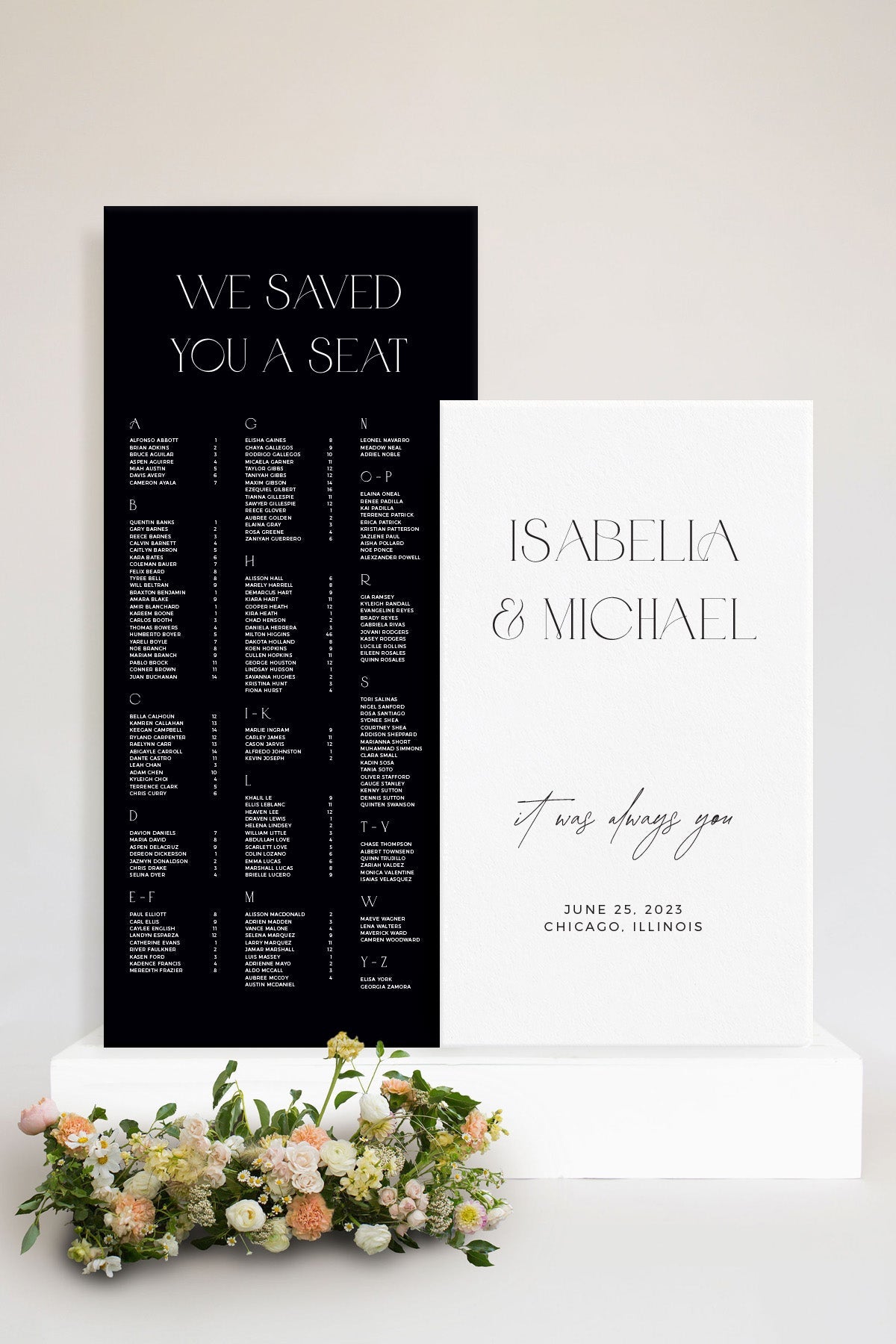 Wedding Ceremony Welcome Board Lily Roe Co.