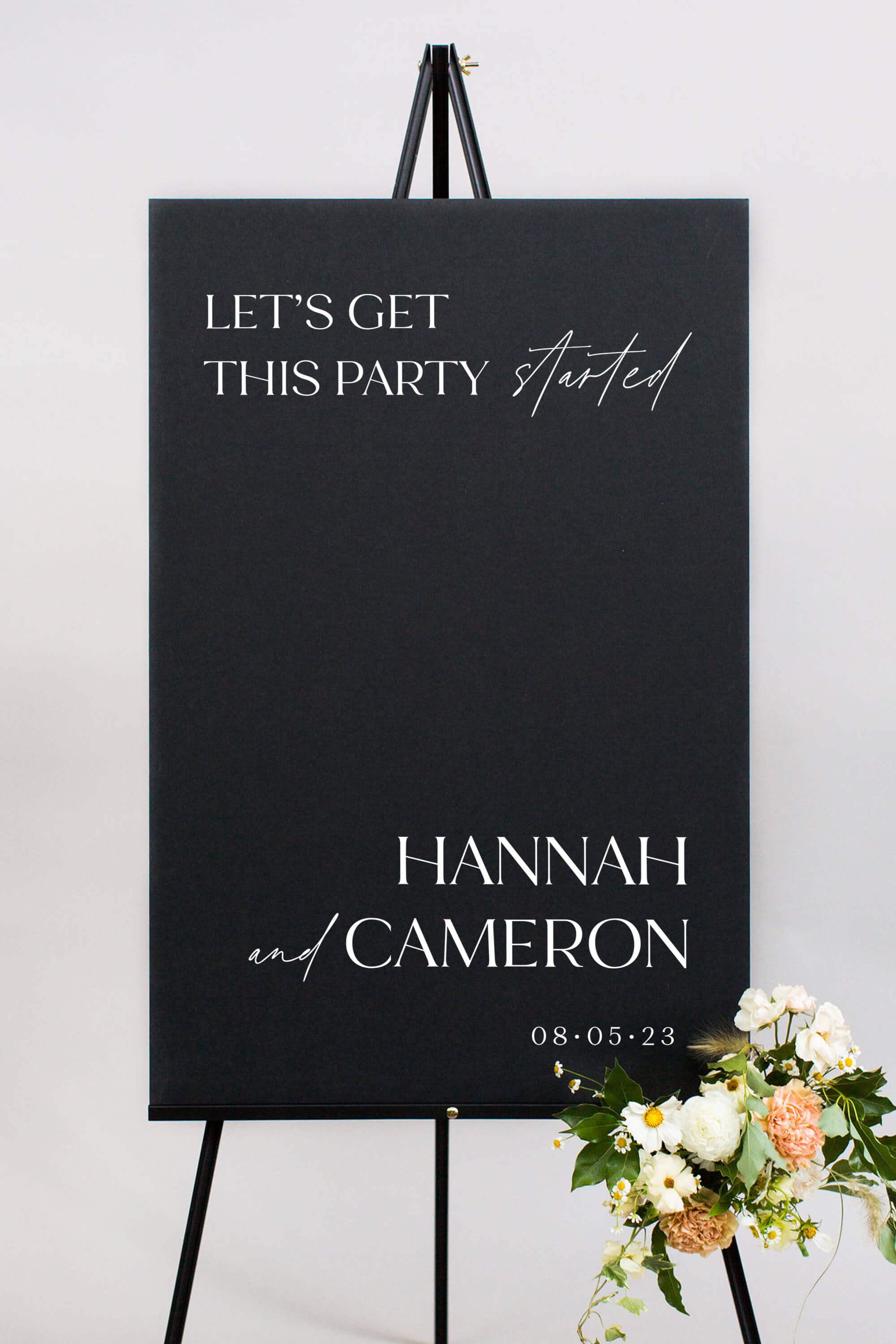 Wedding Ceremony Welcome Sign Black Foam Board Lily Roe Co